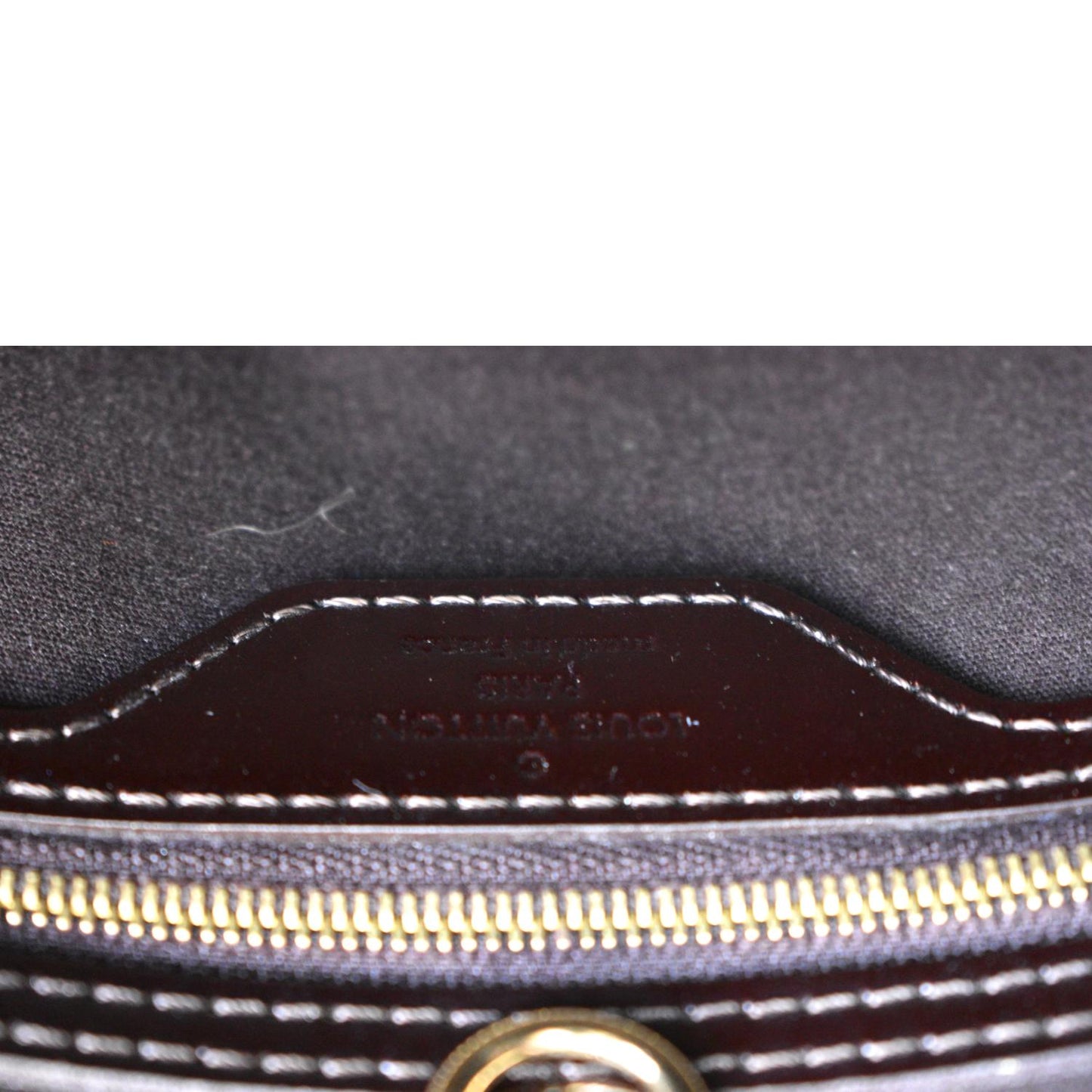 LOUIS VUITTON Catalina Vernis Leather Satchel Bag Amarante