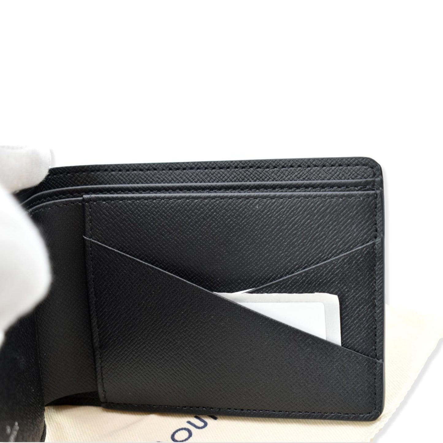 LOUIS VUITTON Damier Graphite Canvas Multiple Wallet Black