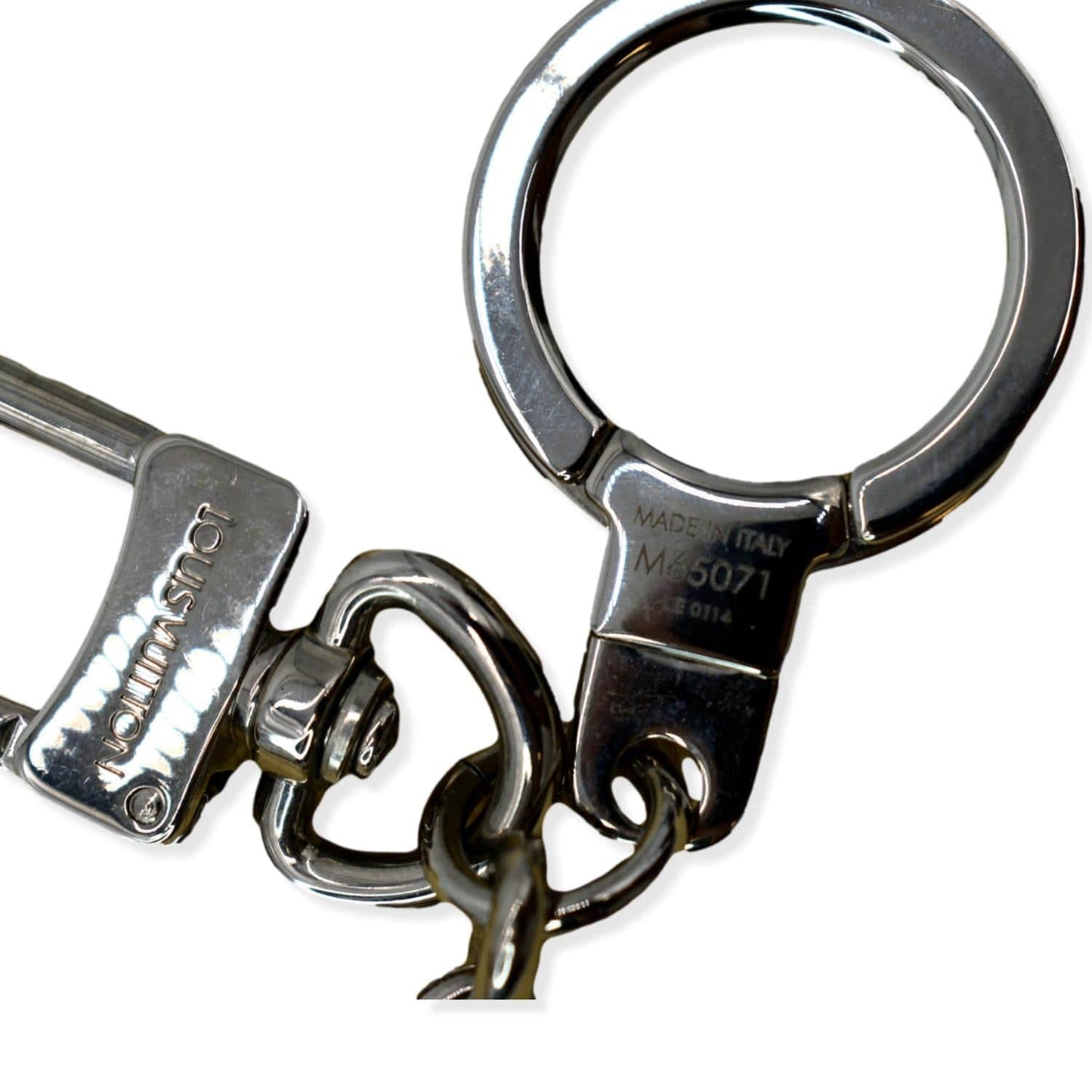 LOUIS VUITTON LV Initiales Key Holder Bag Charm Silver