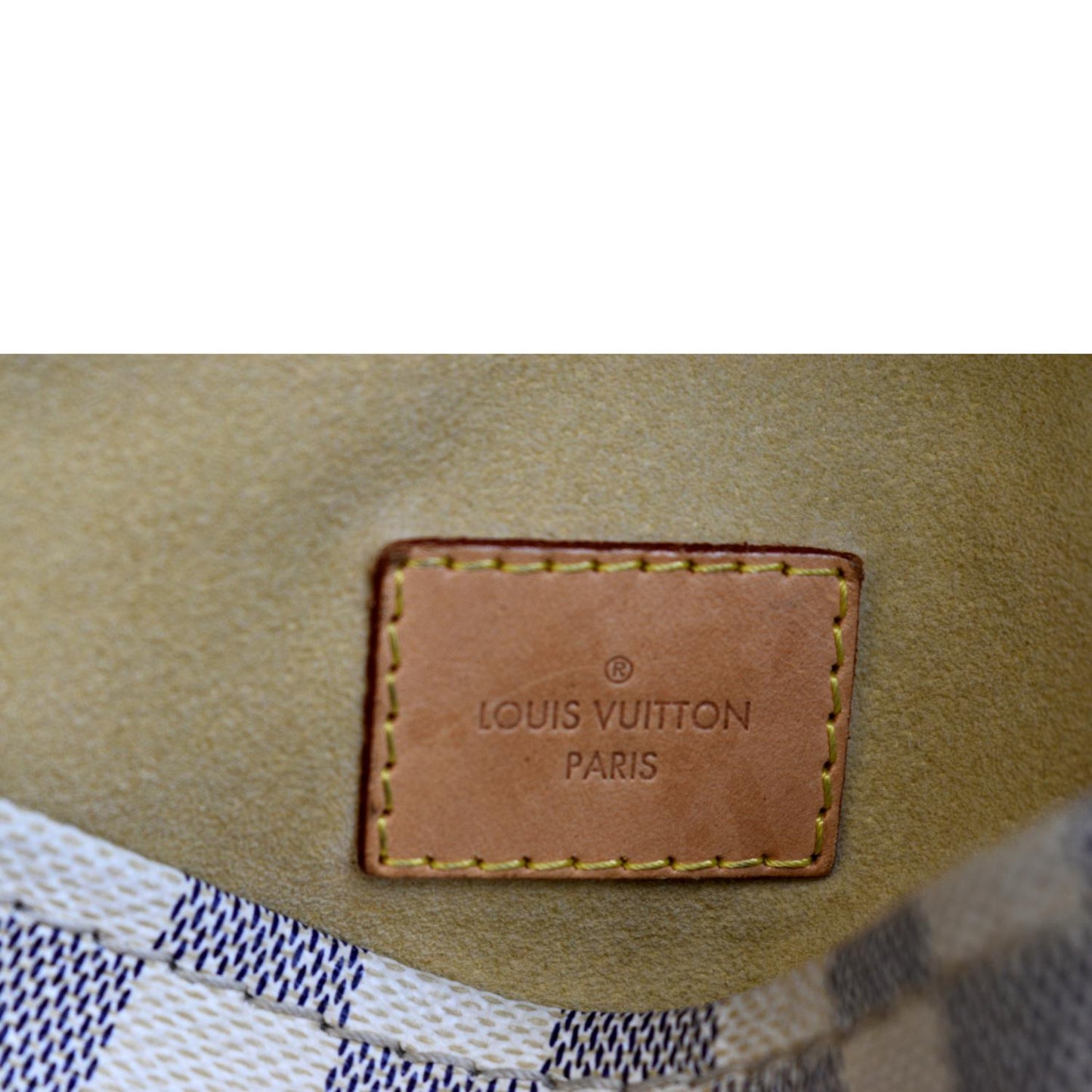 LOUIS VUITTON Artsy MM Damier Azur Hobo Bag White