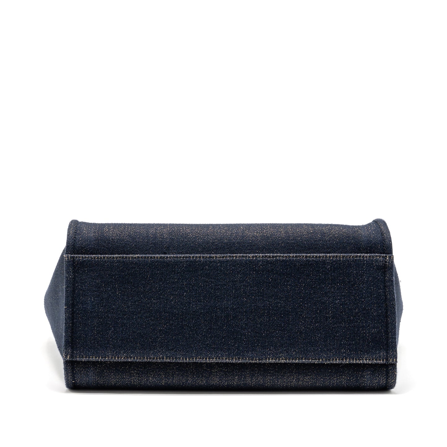 Chanel Large Deauville Tote Shopping Bag Denim/Leather Navy Blue/Gold GHW