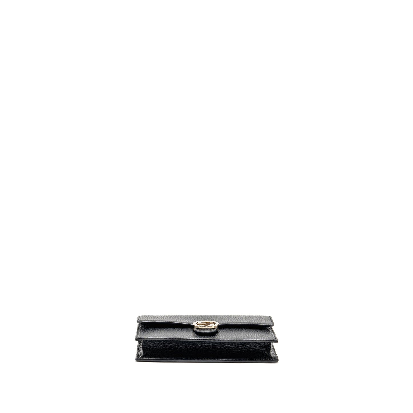 Gucci Interlocking Chain Wallet Calfskin Black