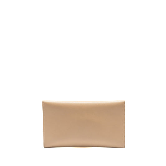 Saint laurent Uptown clutch grained calfskin beige