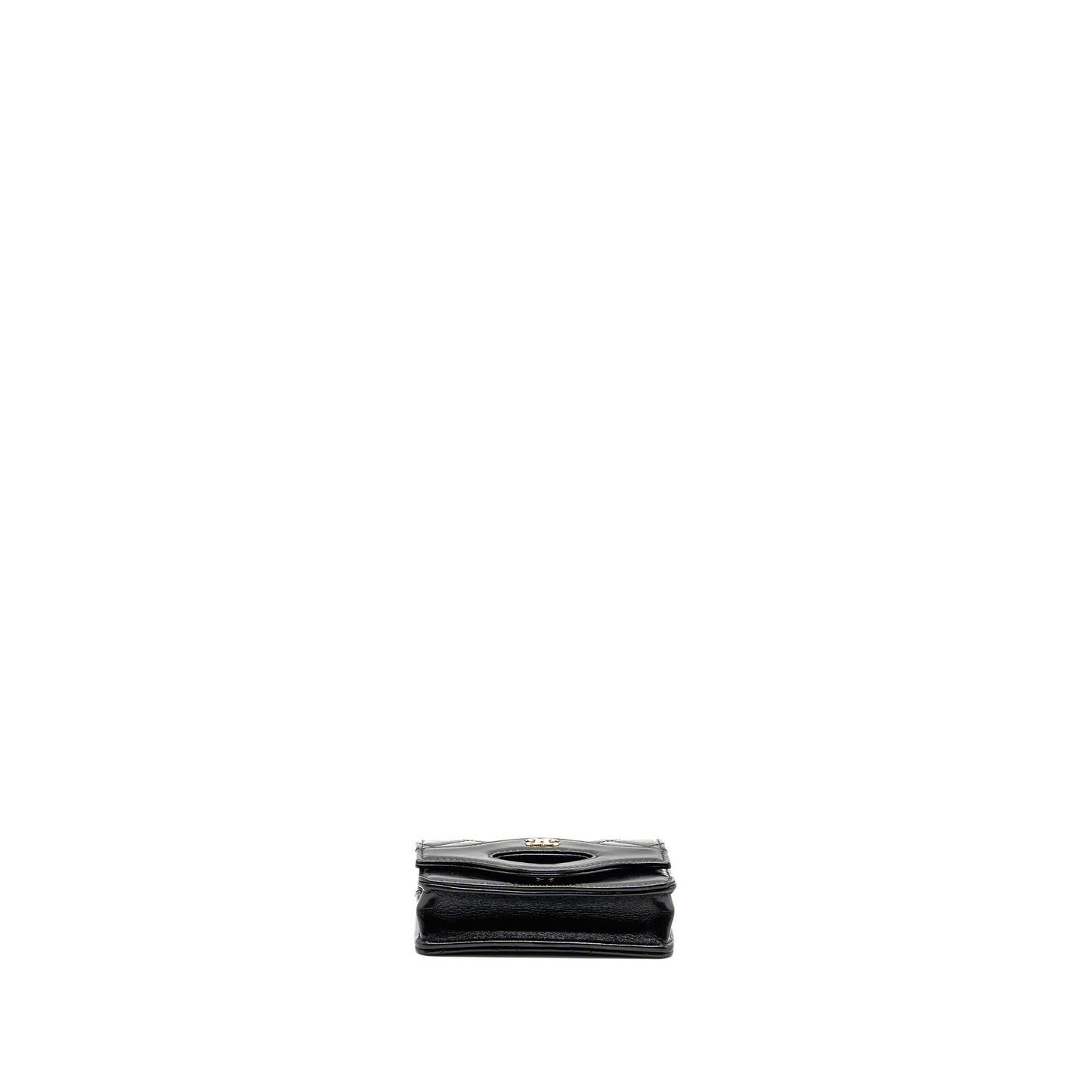Chanel 31 Flap O-Card Holder Shiny Calfskin Black LGHW (Microchip)