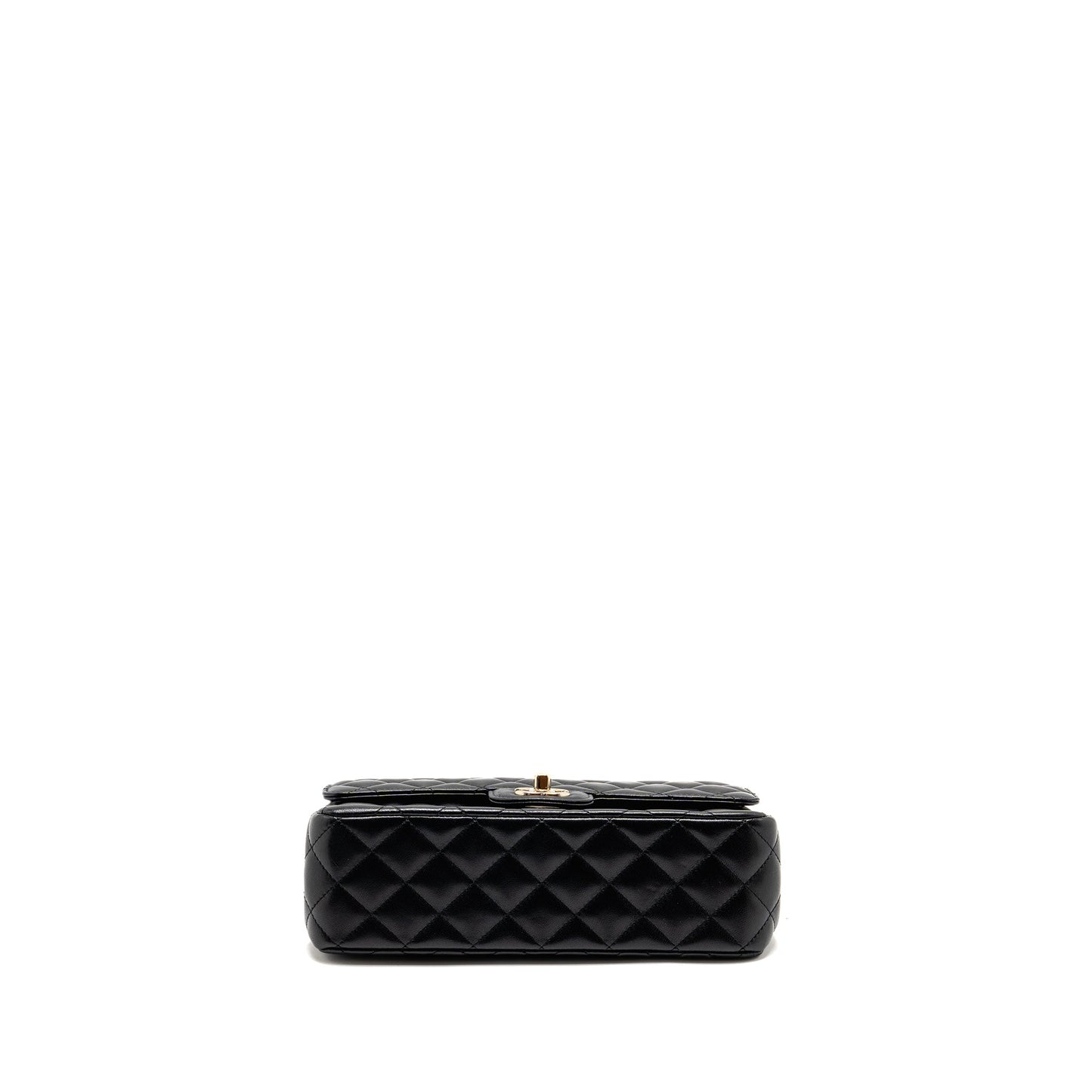 Chanel 23a Crystal Top Handle Flap Bag Shiny Lambskin Black LGHW(microchip)