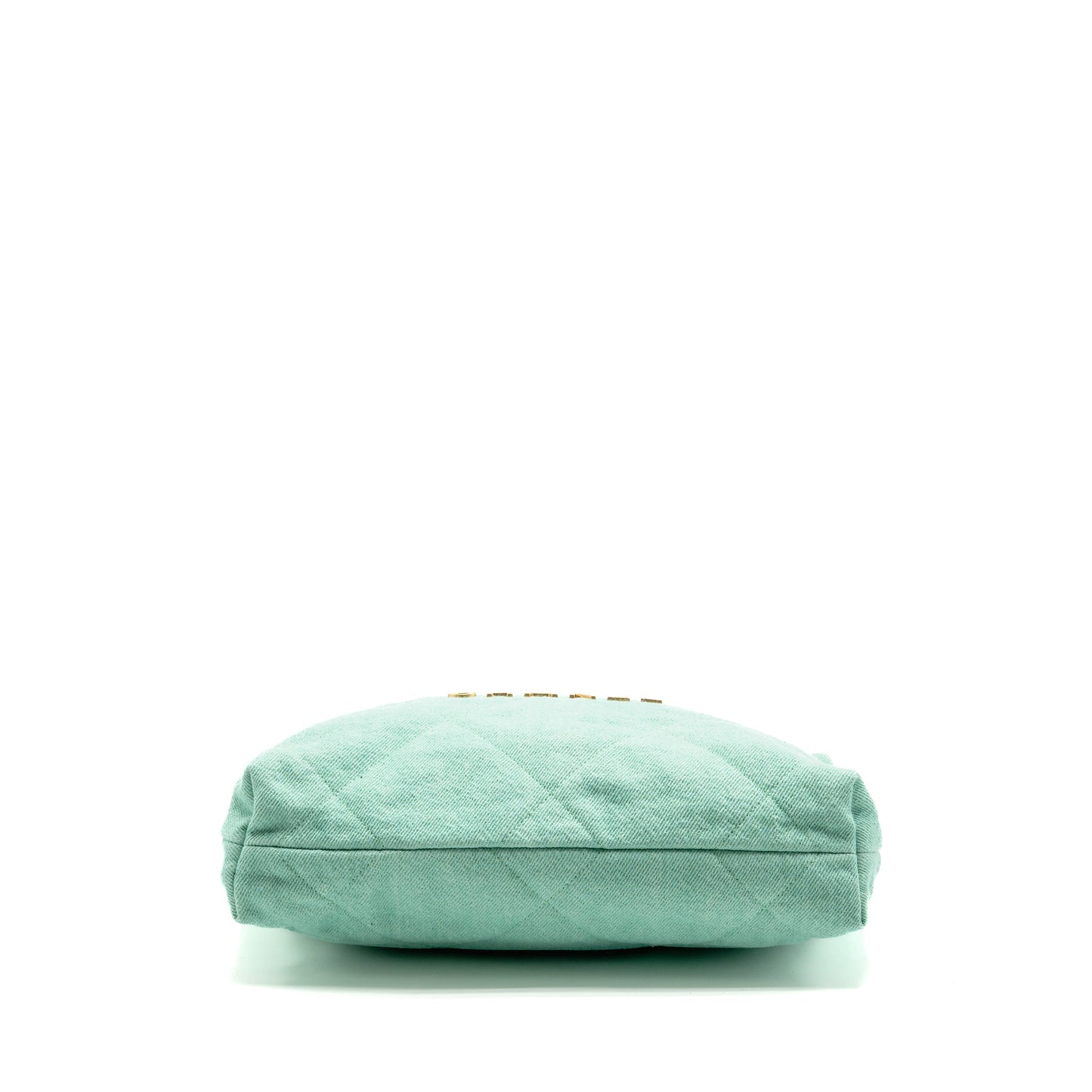 Chanel Small 22 Bag Washed Denim Aqua GHW (Microchip)