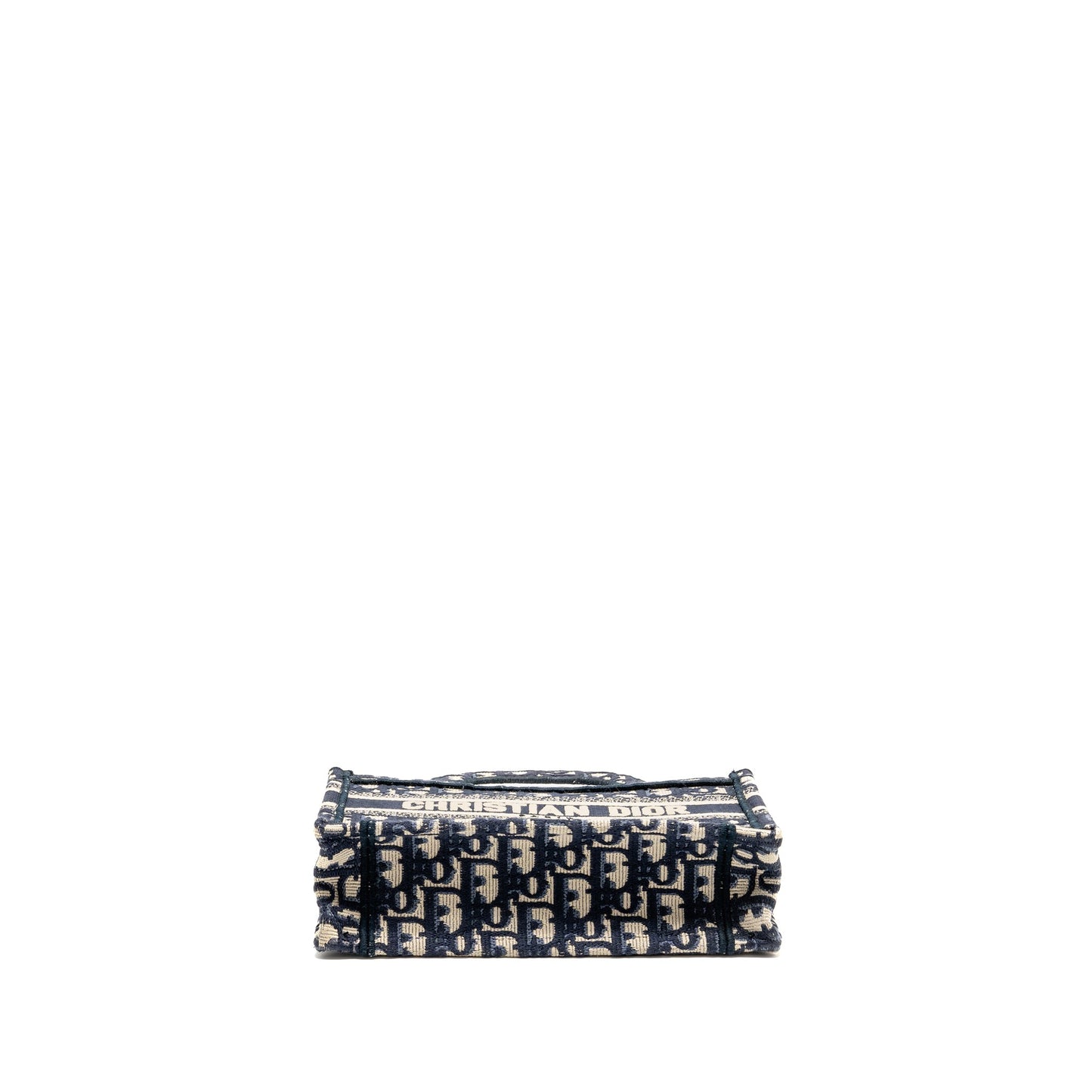 Dior Mini Book Tote Purse Blue Oblique Embriodery