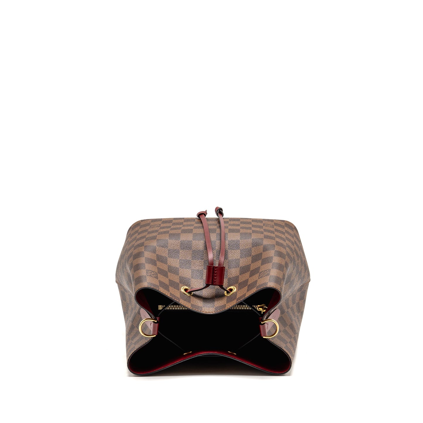 Louis Vuitton Neo Noe Damier Ebene Canvas Brown / Berry