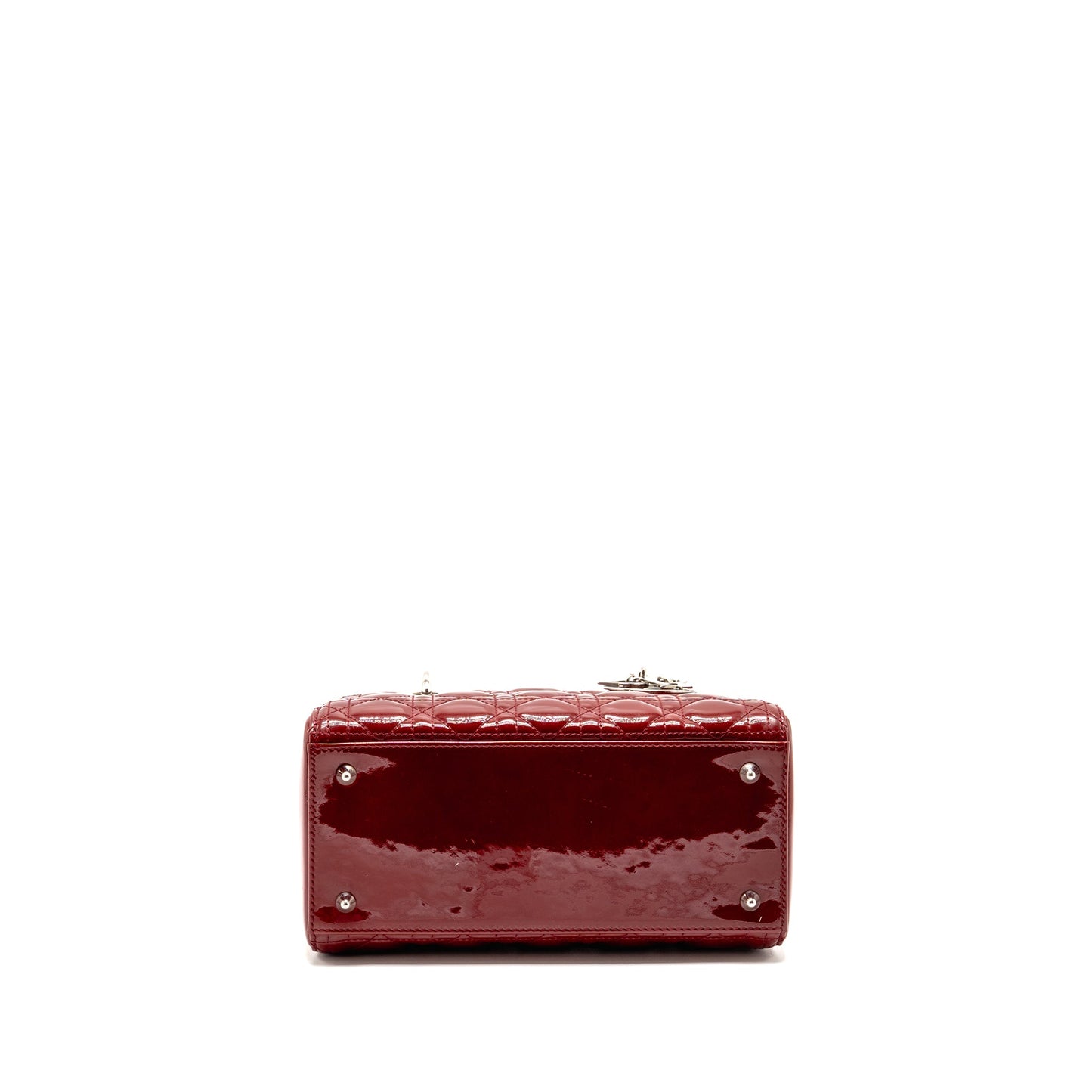Dior Medium Lady Dior Patent Red