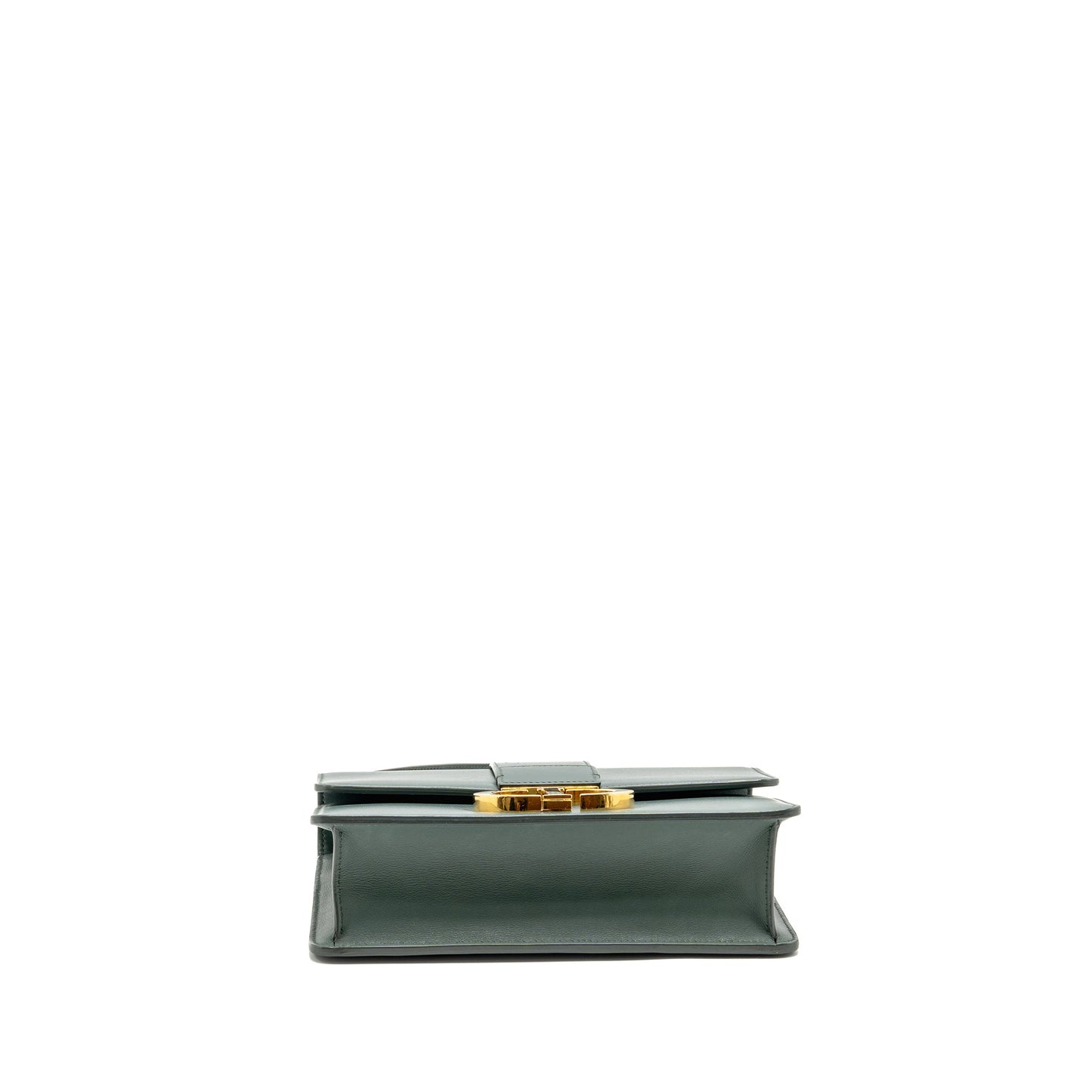Dior 30 Montaigne Medium Flap Purse Calfskin Green