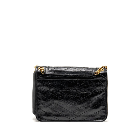 Saint Laurent/ Medium Niki Chain Purse Vintage Calfskin Black