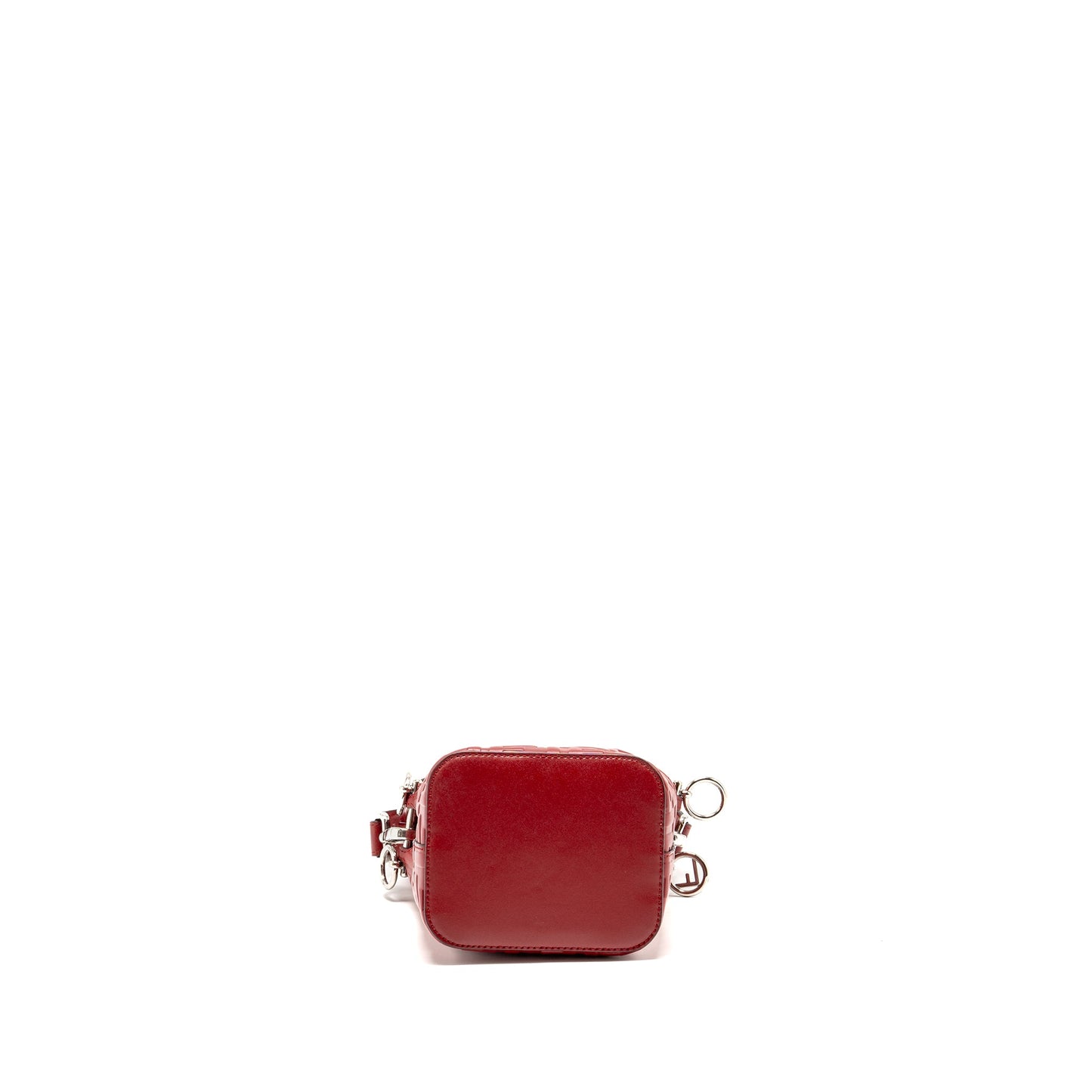 Fendi Mon Tresor Mini Bucket Purse Leather Red