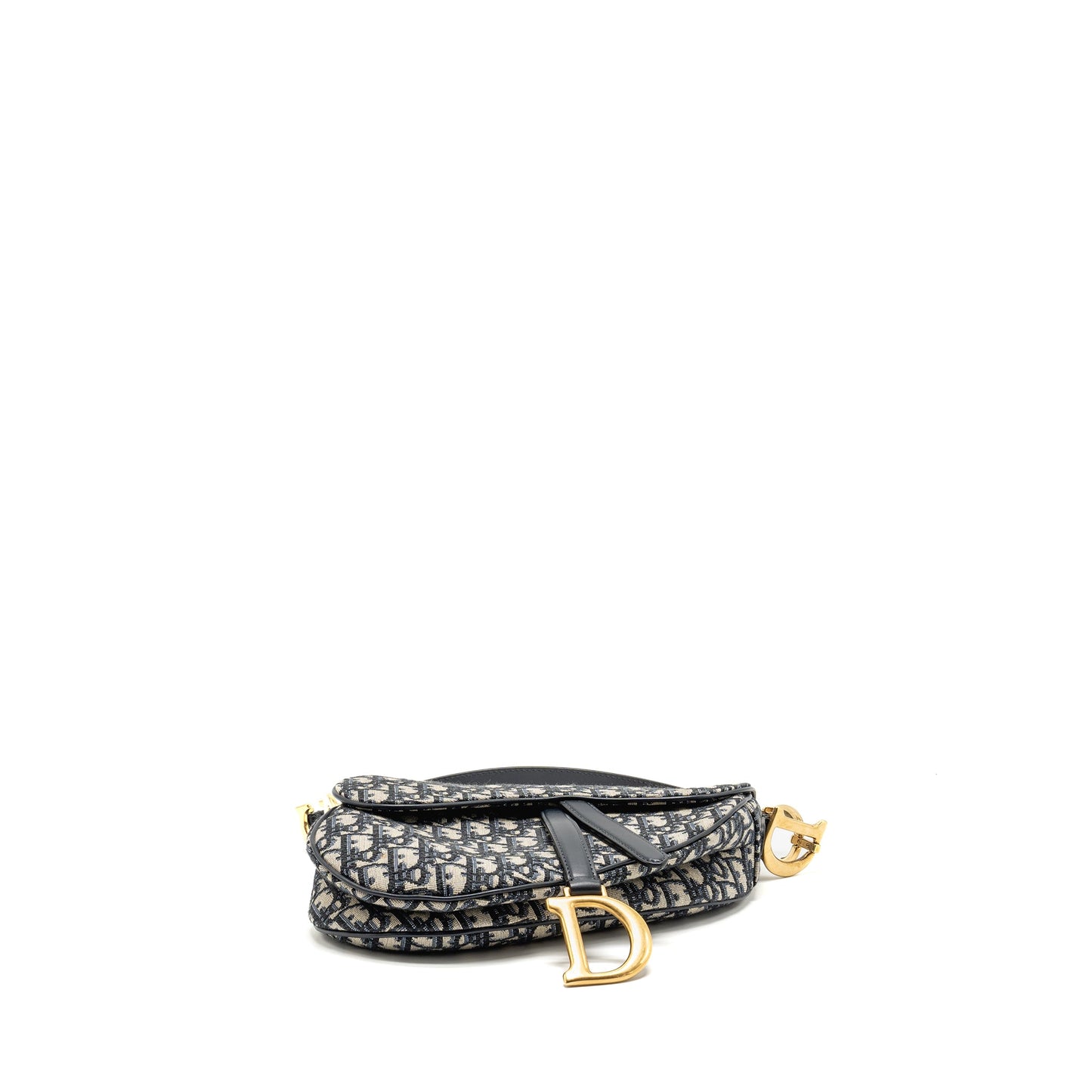 Dior Medium Saddle Purse Blue Dior Oblique Jacquard Canvas/Calfskin