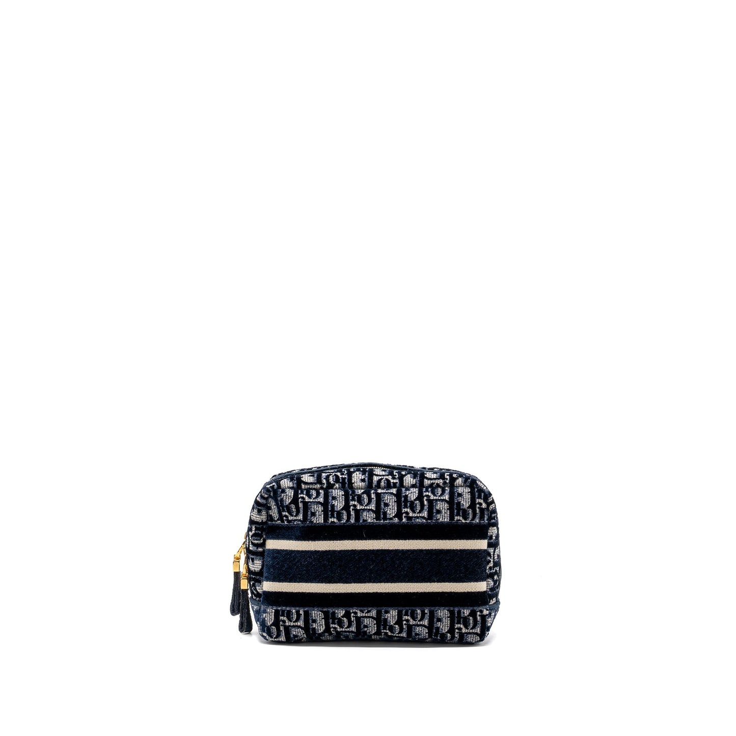 Dior Beauty Pouch Blue Dior Oblique Jacquard/Velvet
