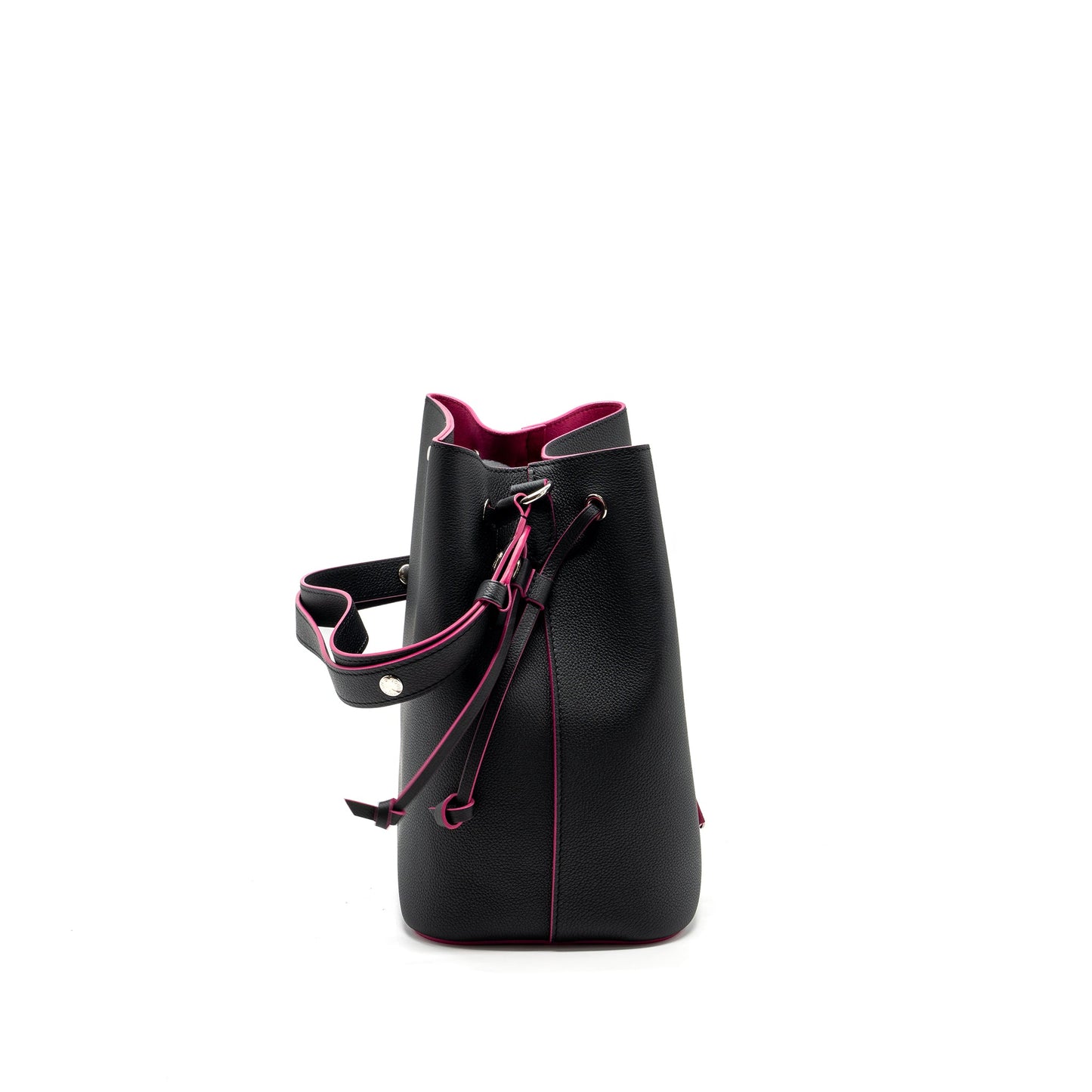 Louis Vuitton Lockme Bucket Purse Calfskin Black/Pink
