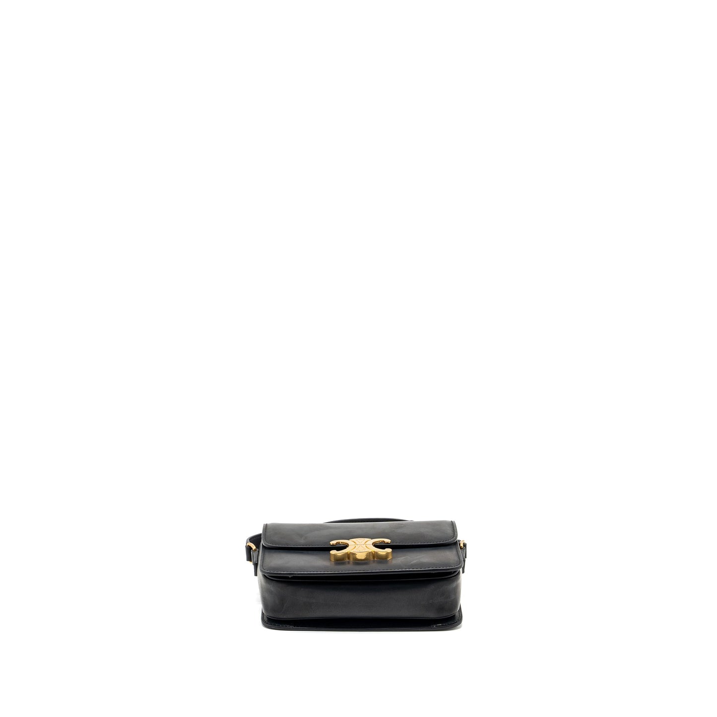 Celine Teen Triomphe Purse Calfskin Black