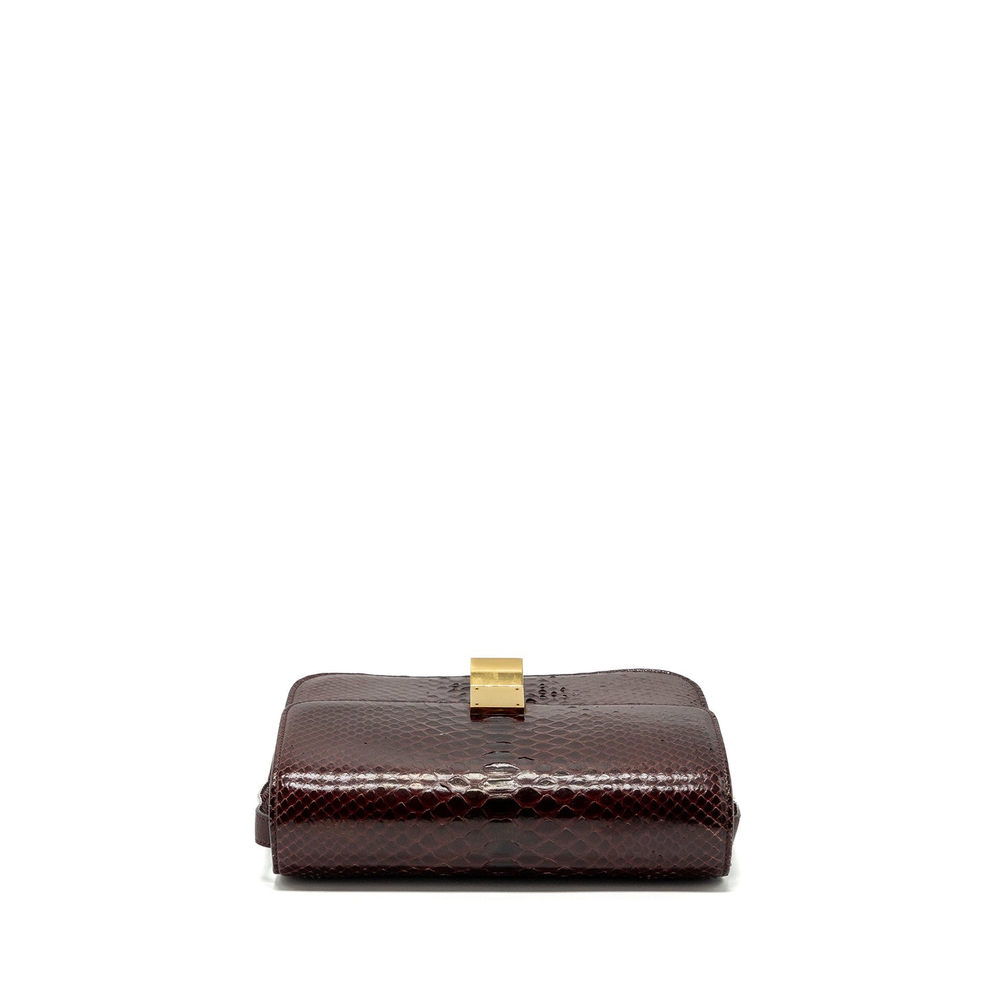 Celine medium classic box Purse python burgundy
