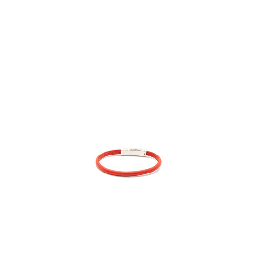 Louis Vuitton letter Leather Bracelet red