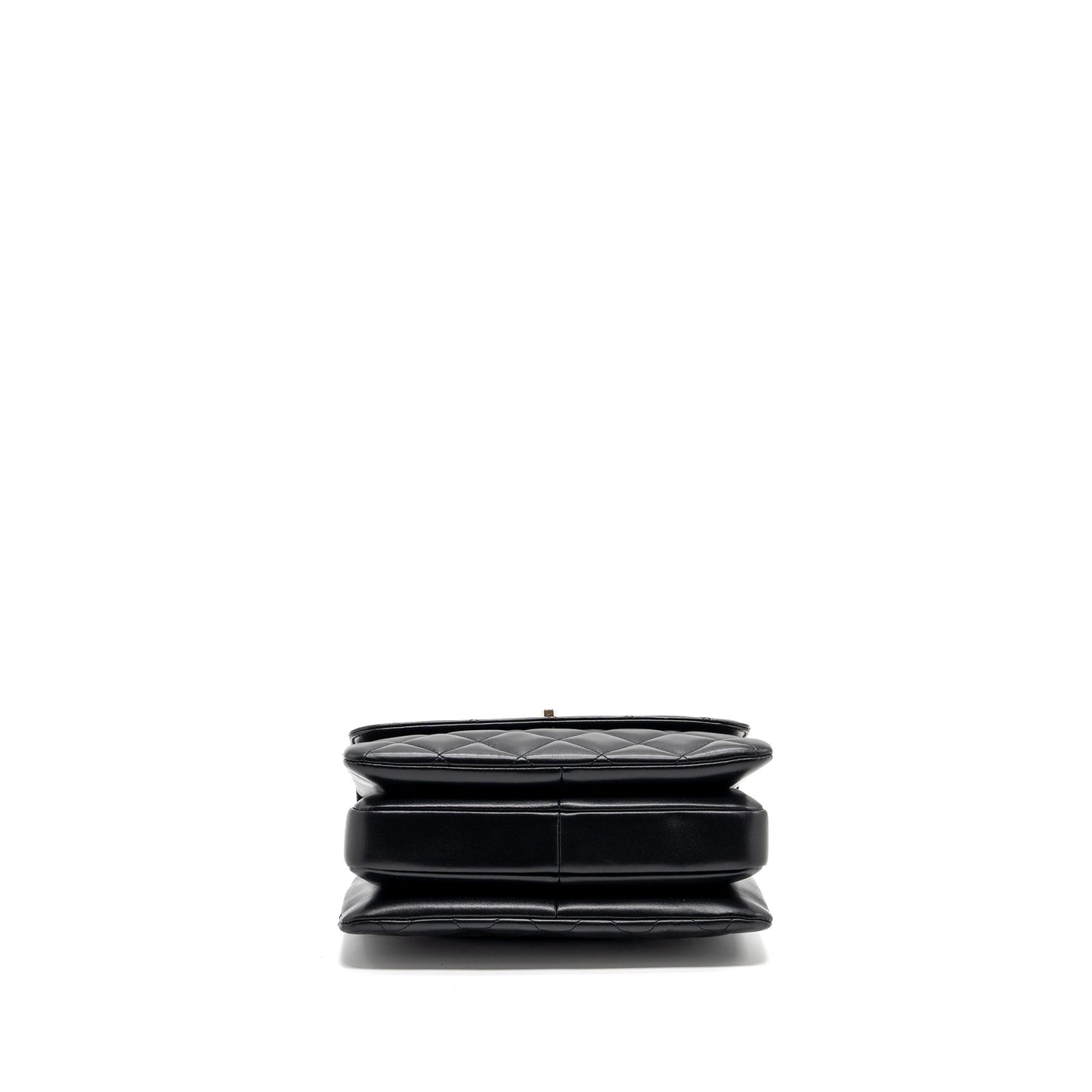 Chanel trendy CC flap bag with top handle lambskin black LGHW (microchip)