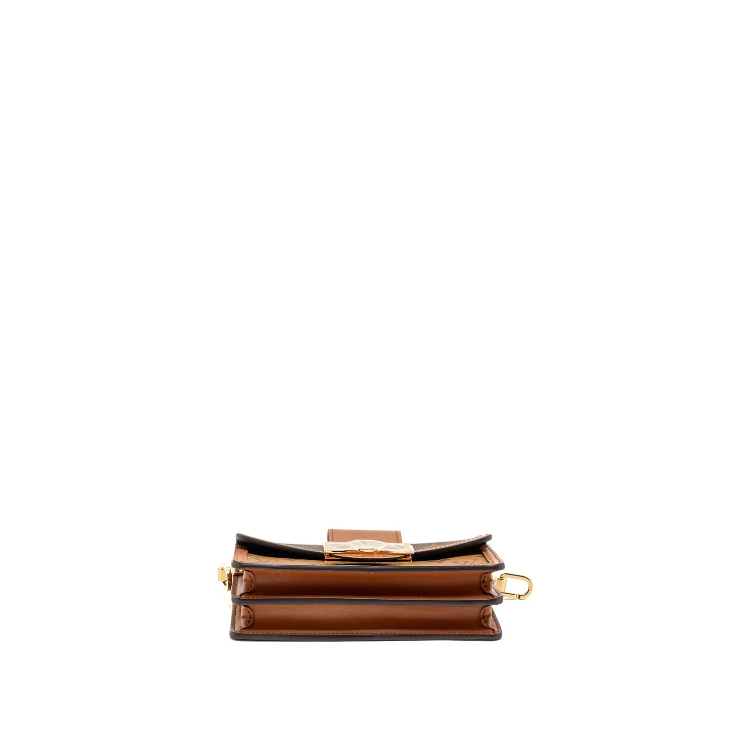 Louis Vuitton Dauphine East-West Chain Mini Purse Monogram Reverse Canvas