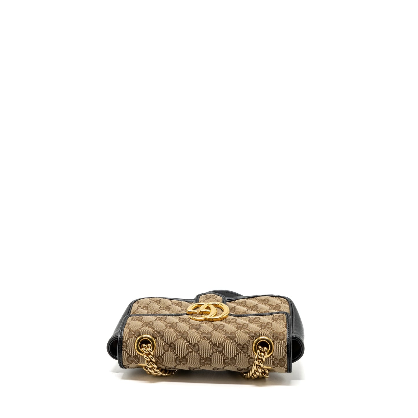Gucci mini marmont Purse canvas / leather beige/ black