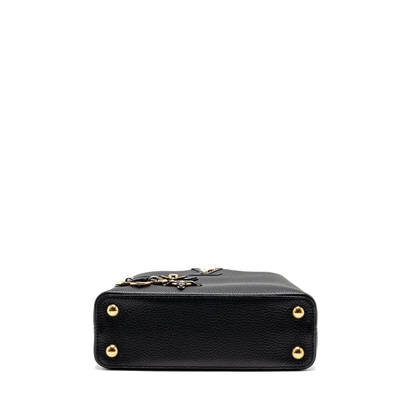 Louis Vuitton Capucines with Monogram Flower Embellishments Taurillon Black