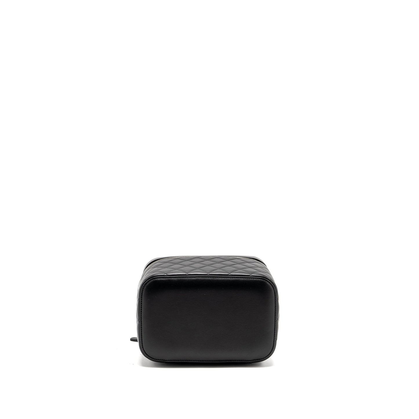 CHANEL Quilted Vanity Case Lambskin Black SHW