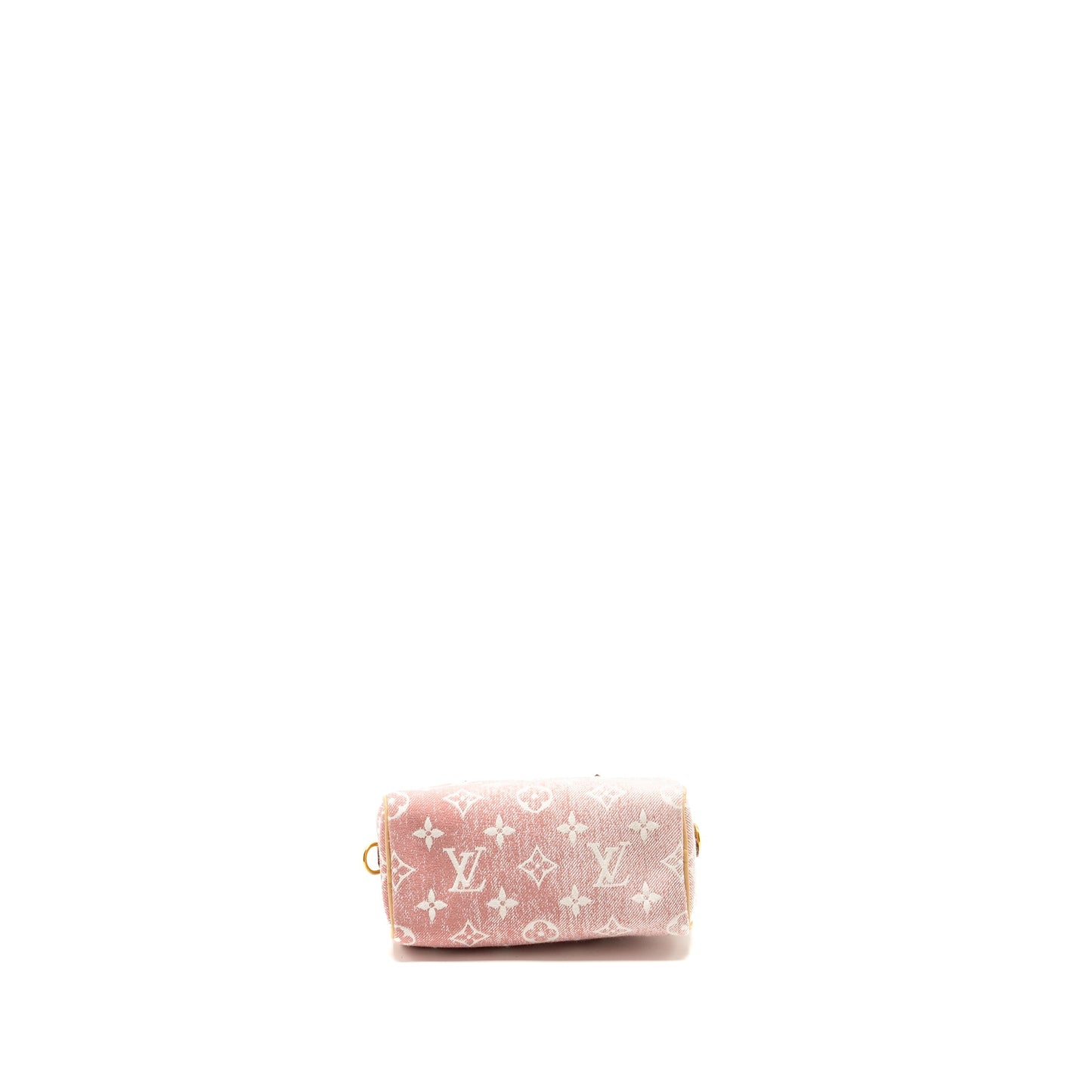 LOUIS VUITTON Nano Speedy Monogram Jacquard Denim Rose