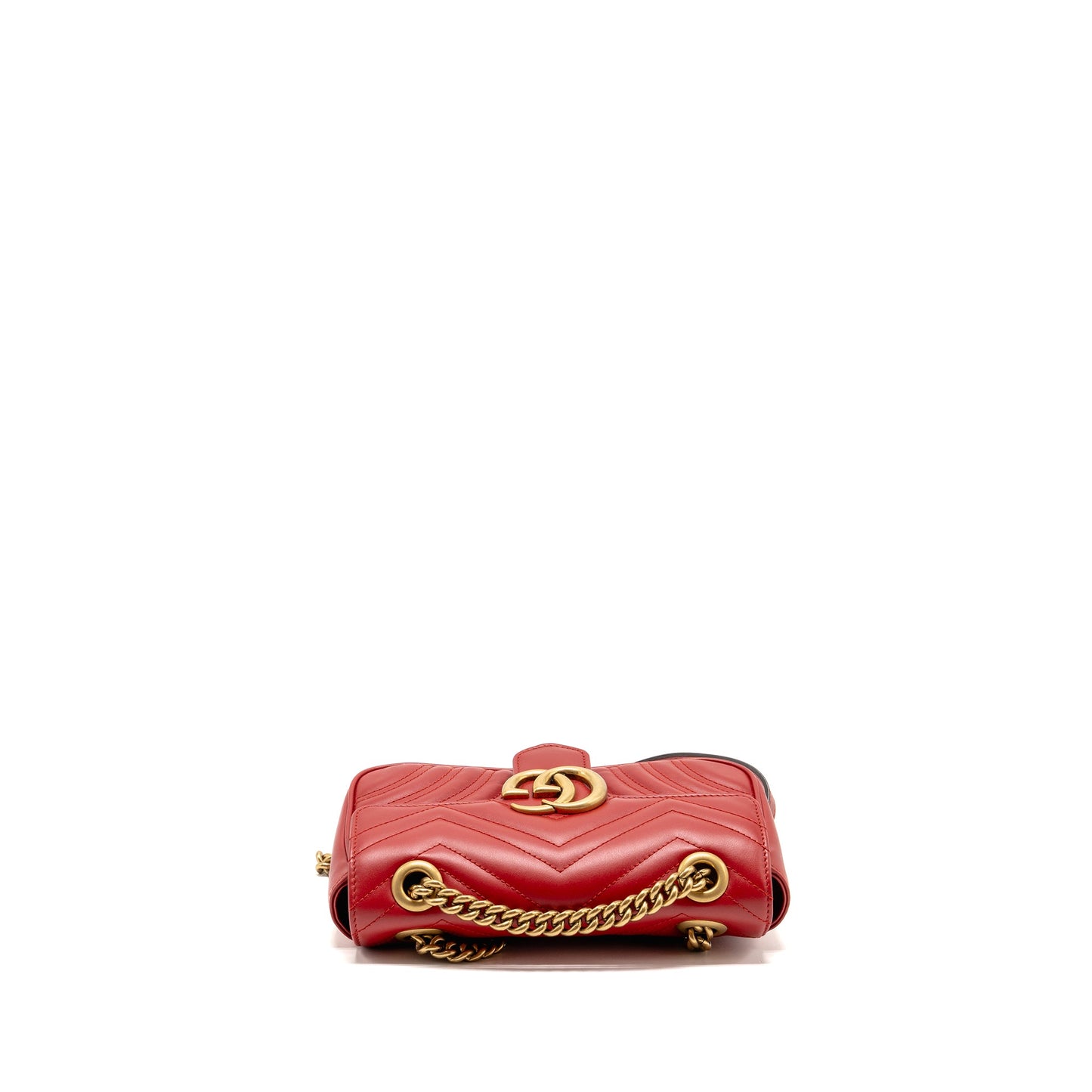 Gucci Small Marmont Mini Purse Calfskin Red Brushed