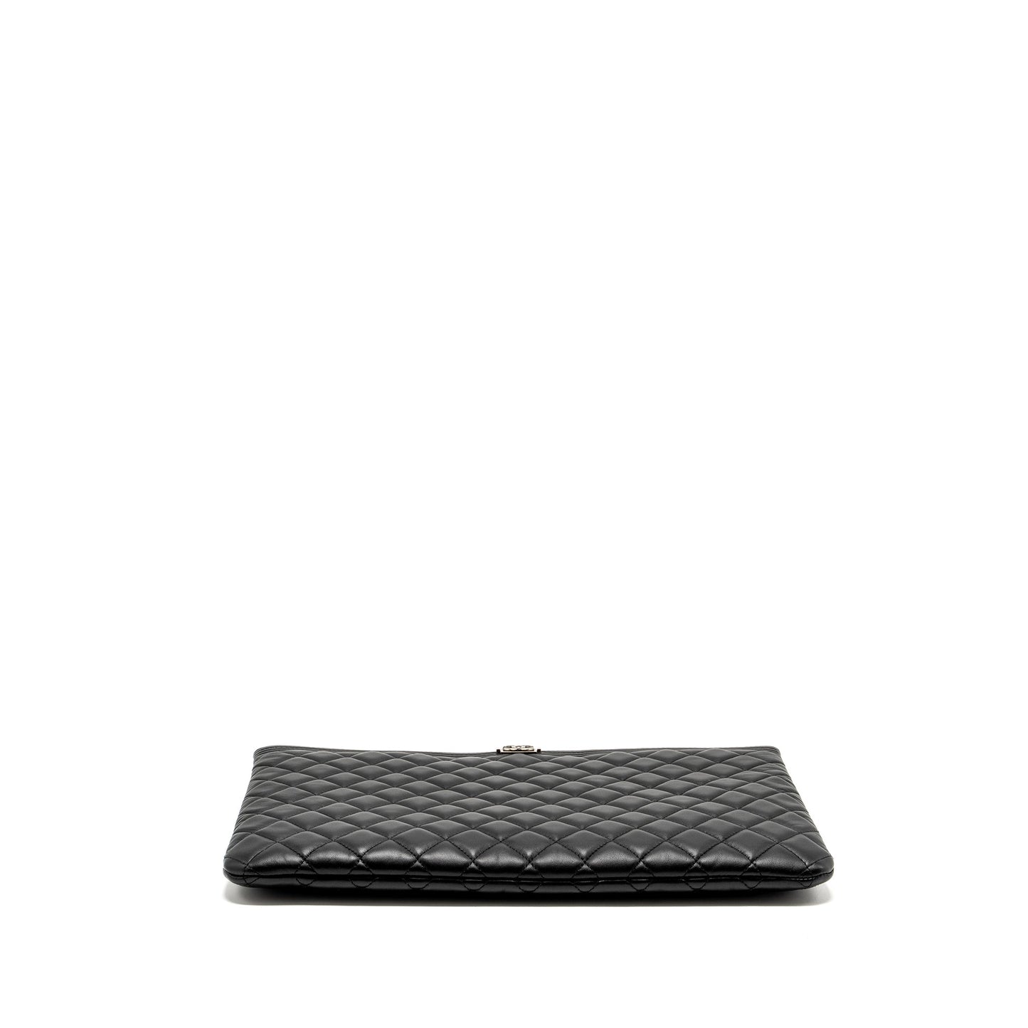 Chanel Boy Pouch Lambskin Black Ruthenium Hardware