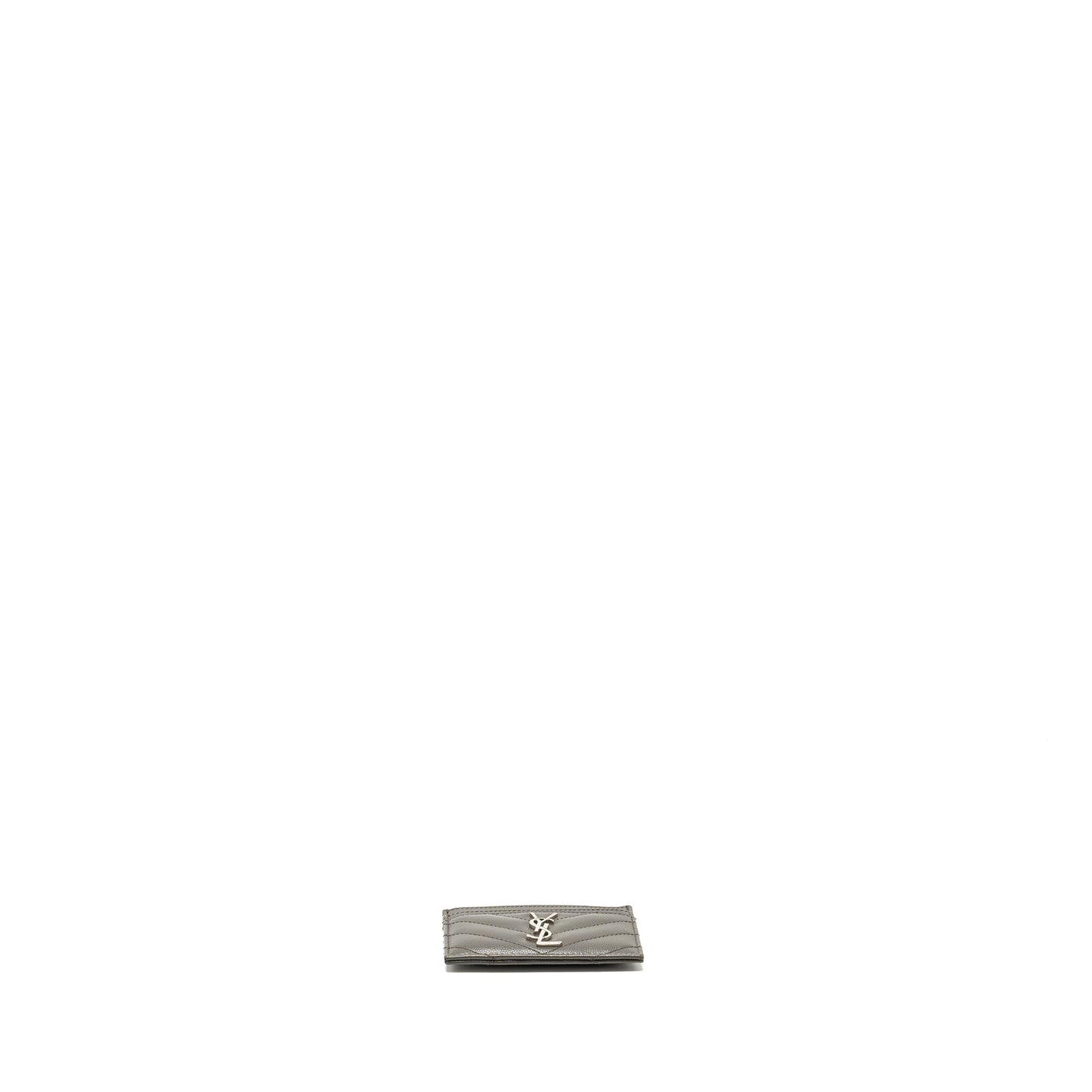 Saint Laurent card holder calfskin grey