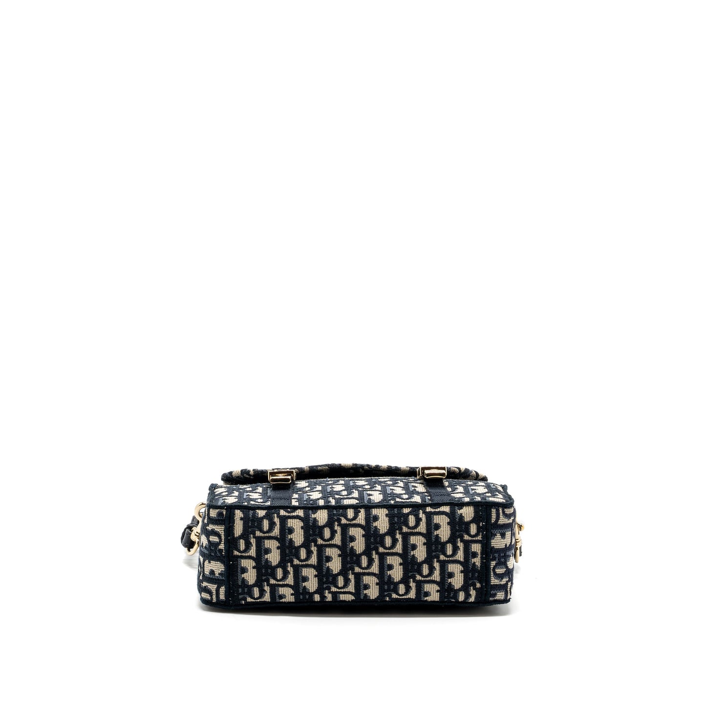 Dior Small Diorcamp Purse Blue Dior Oblique Embroidery