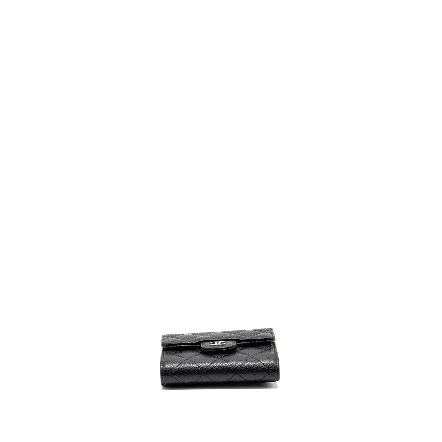 Chanel Small Classic Flap Wallet Caviar Black SHW