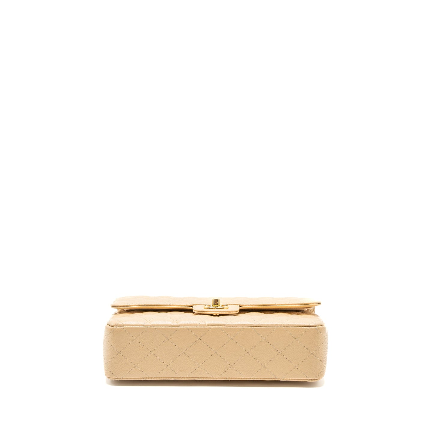 Chanel Medium Classic Double Flap Bag Caviar Beige GHW