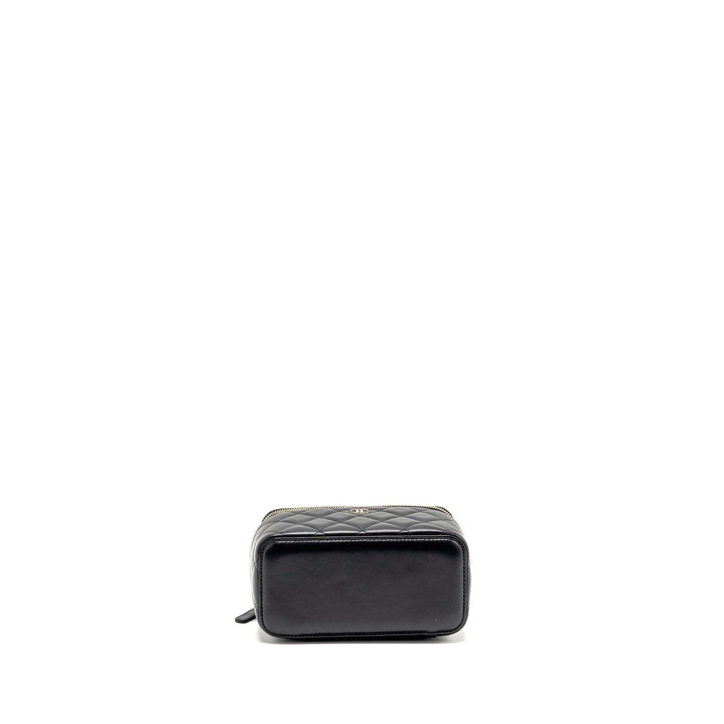 Chanel Long Vanity Case with Chain Lambskin Black LGHW