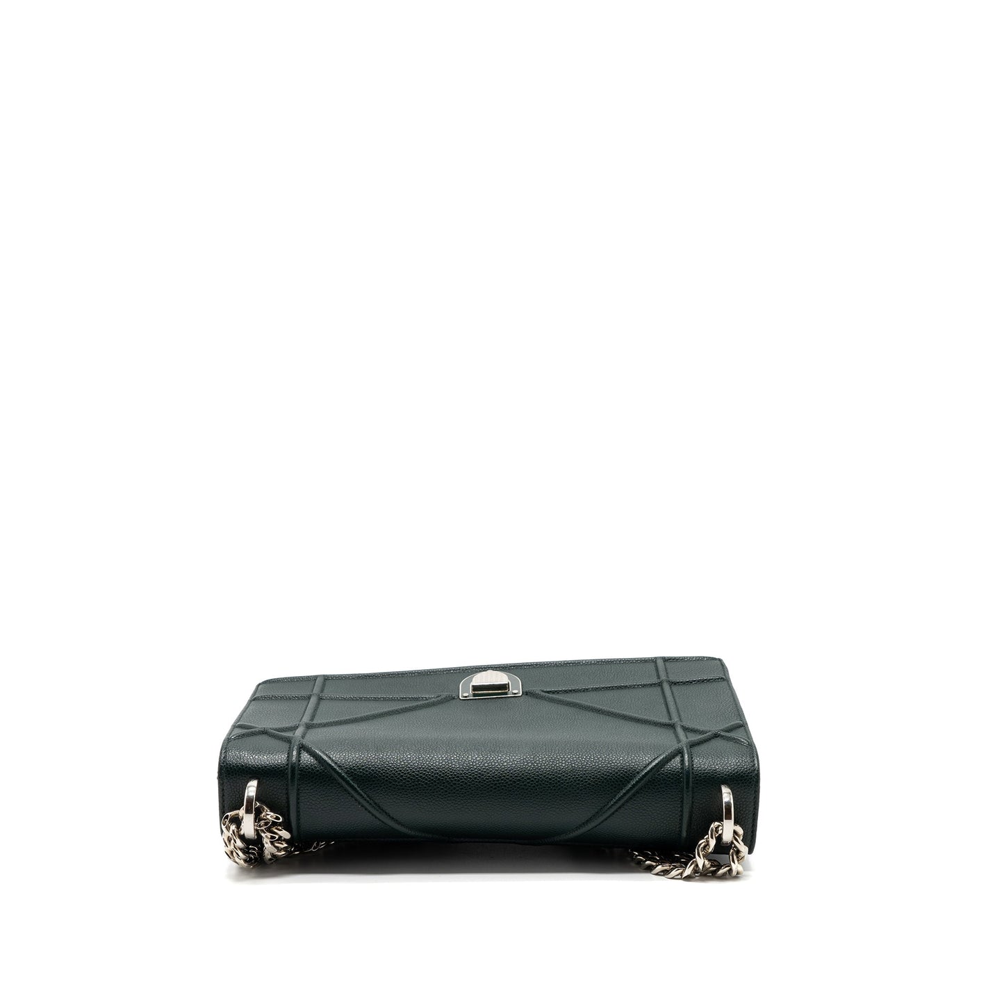 Dior Large Diorama Purse Grained Calfskin Dark Green