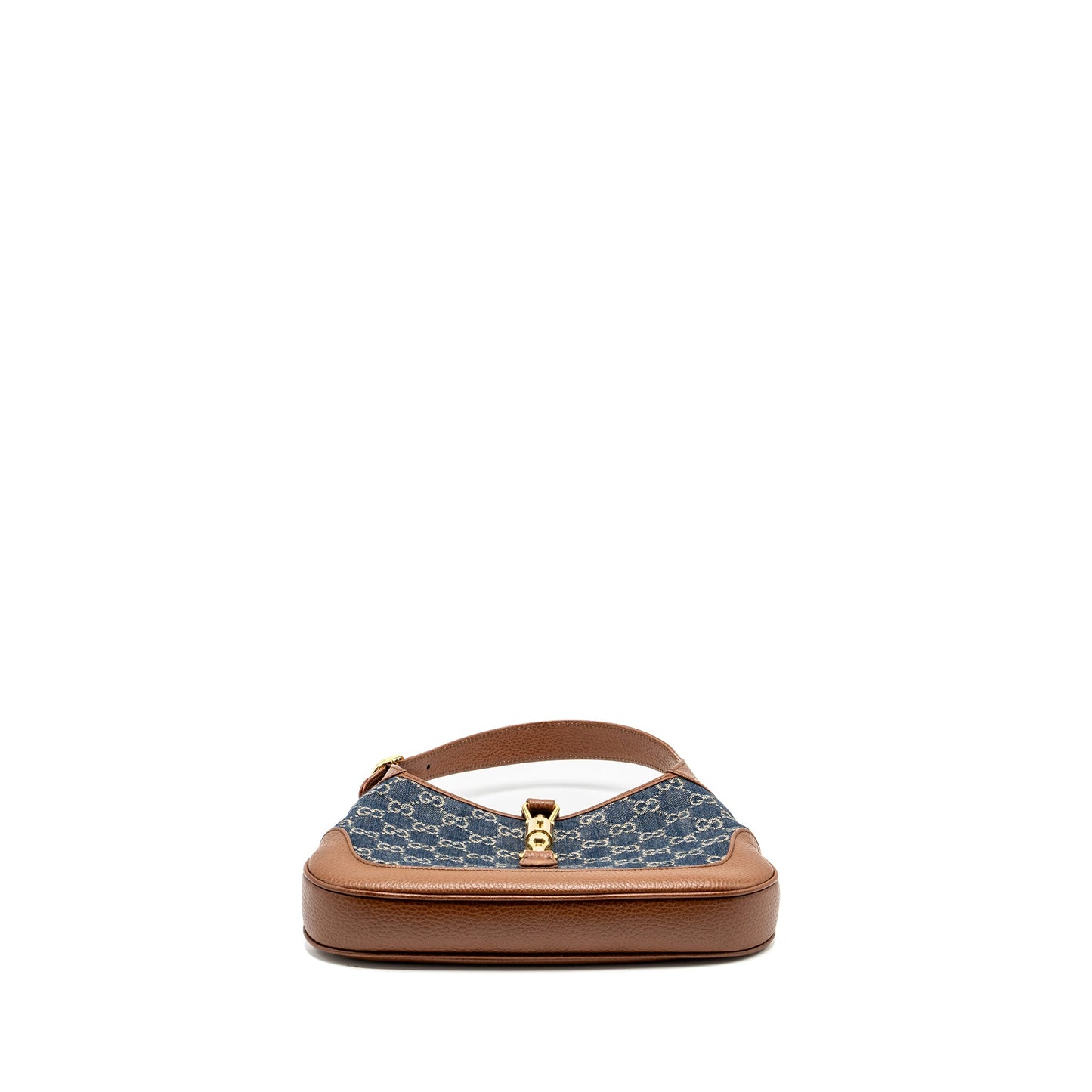 Gucci Jackie 1961 Small Mini Purse Denim/Leather Blue/Brown