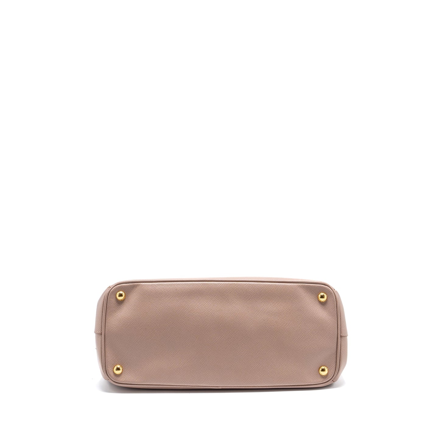 PRADA FUOCO SAFFIANO LEATHER MEDIUM DOUBLE LIGHT