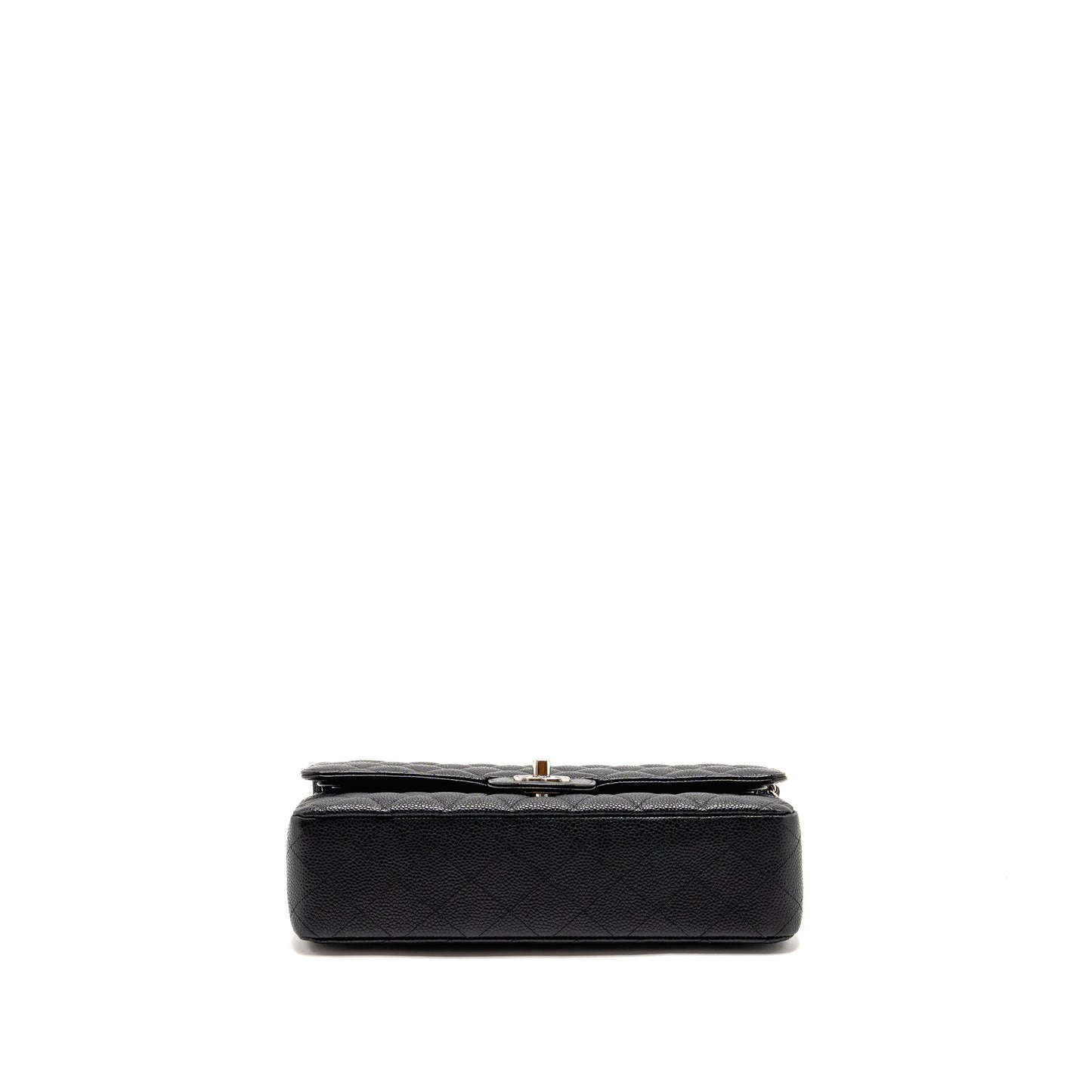 CHANEL Medium Classic Double Flap Bag Caviar Black SHW