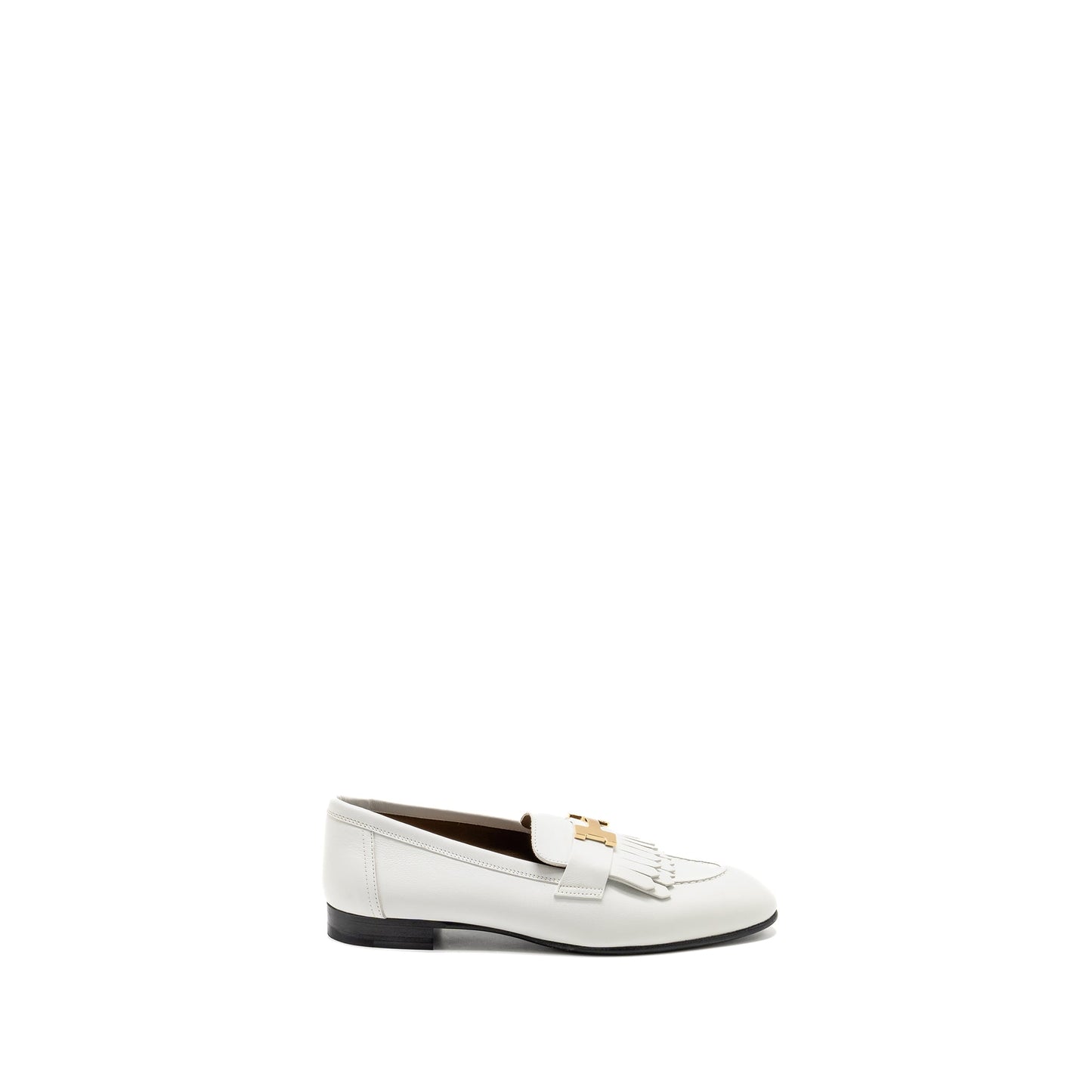 Hermes Size 37 Mocassin Royal Loafer Calfskin White GHW