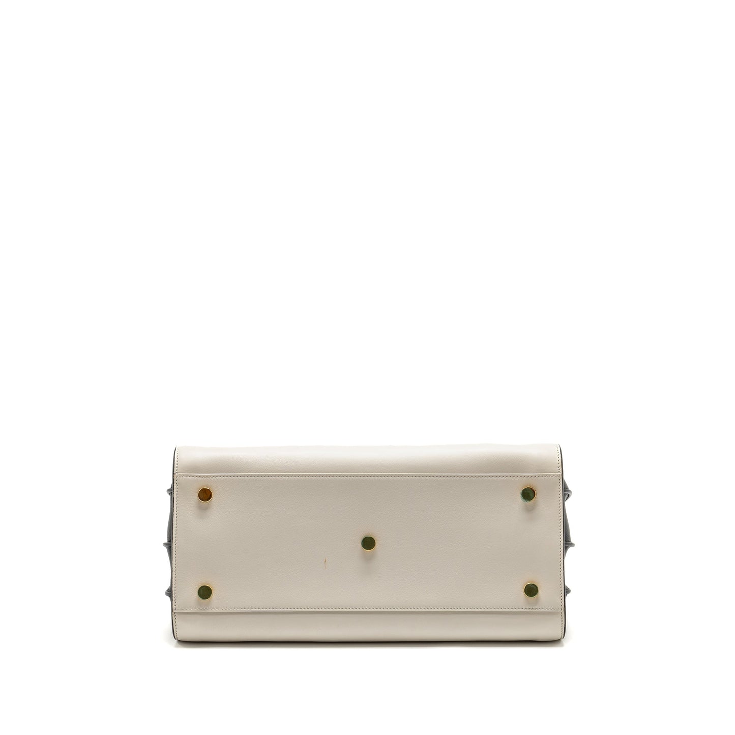 Saint Laurent / Small Sac de Jour Tote Purse Calfskin White / Black