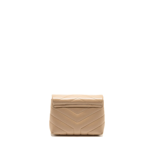 Saint Laurent/ Mini Toy Loulou Strap Purse Calfskin Dark Beige