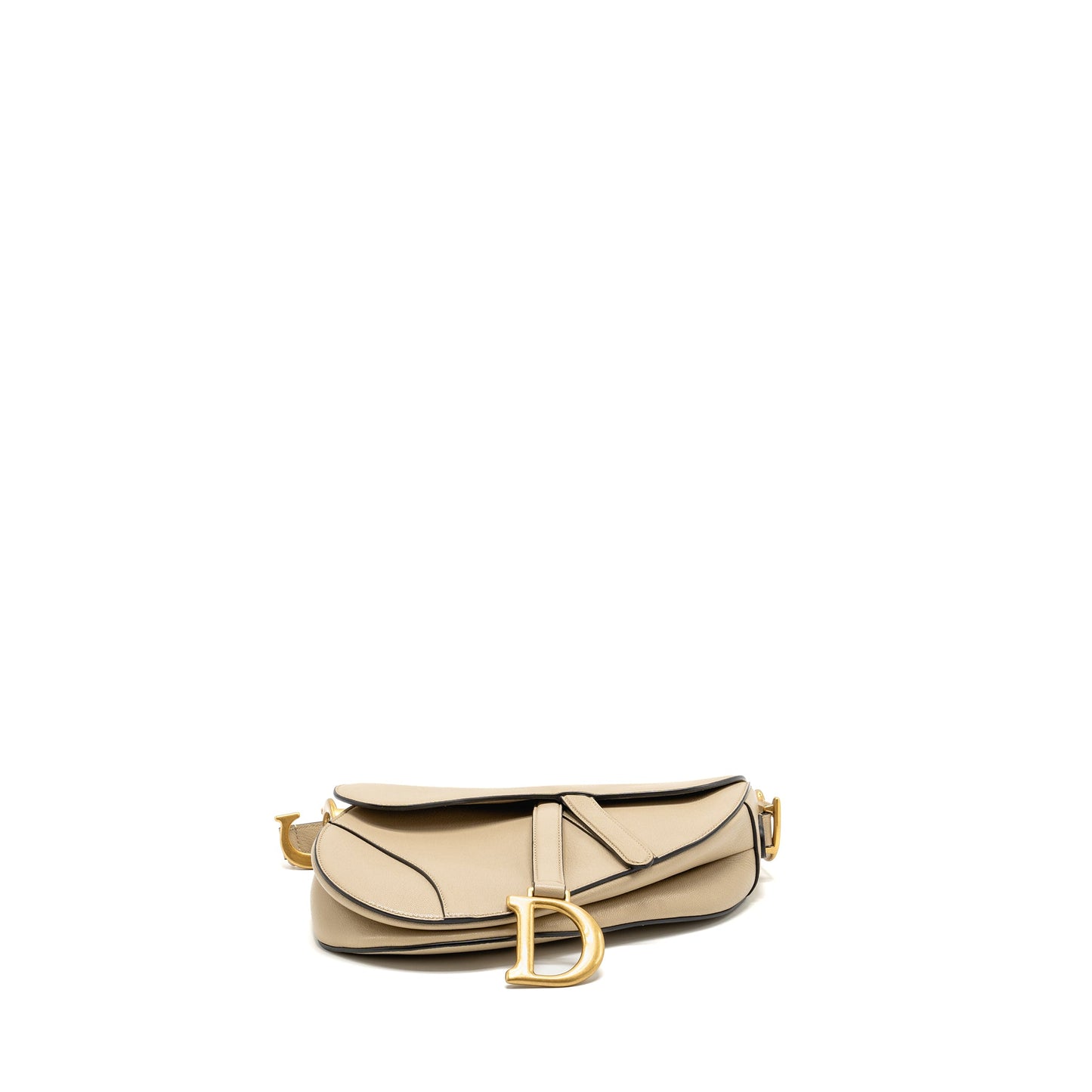 Dior Medium Saddle Purse Goatskin Beige