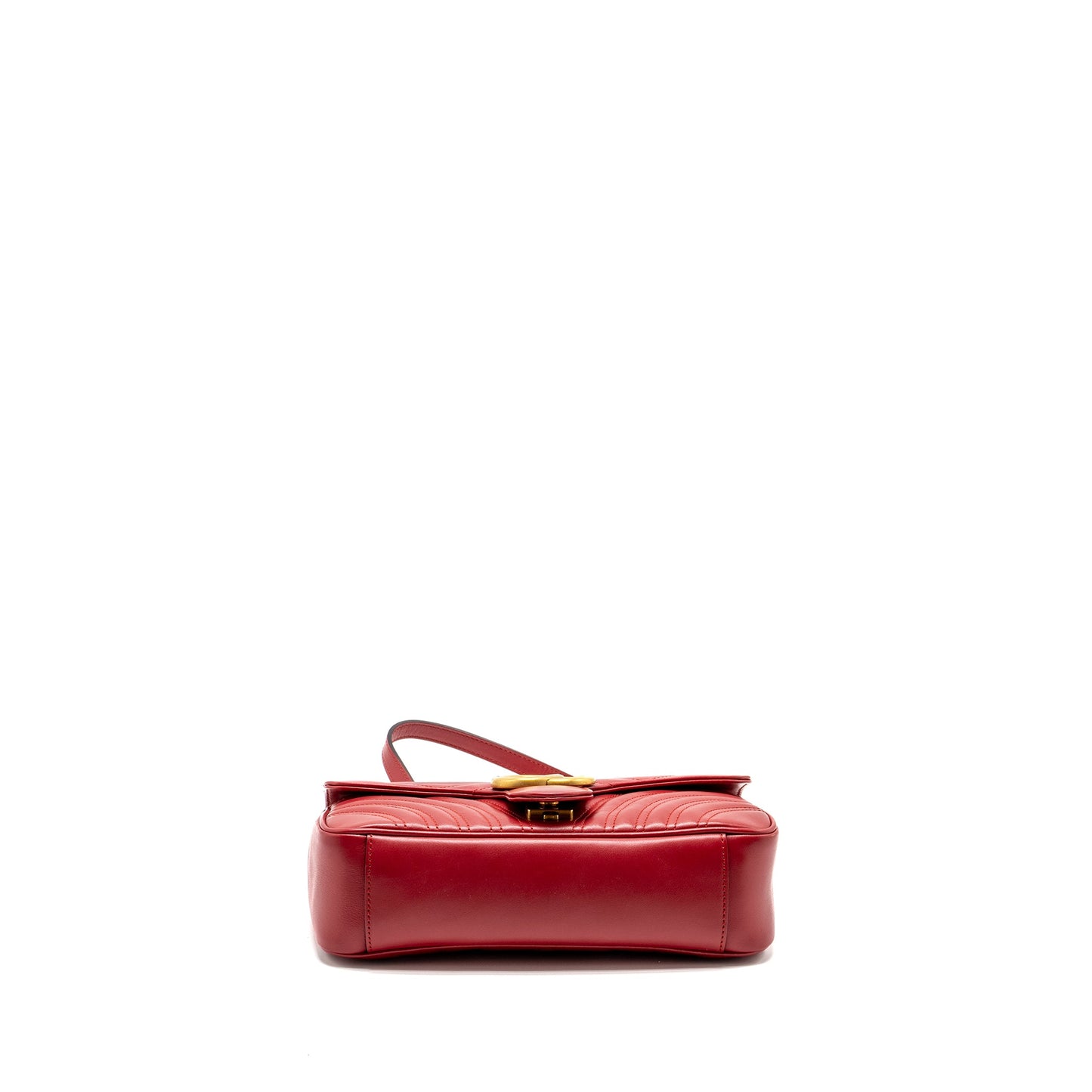 Gucci Small Marmont Purse Calfskin Red Brushed