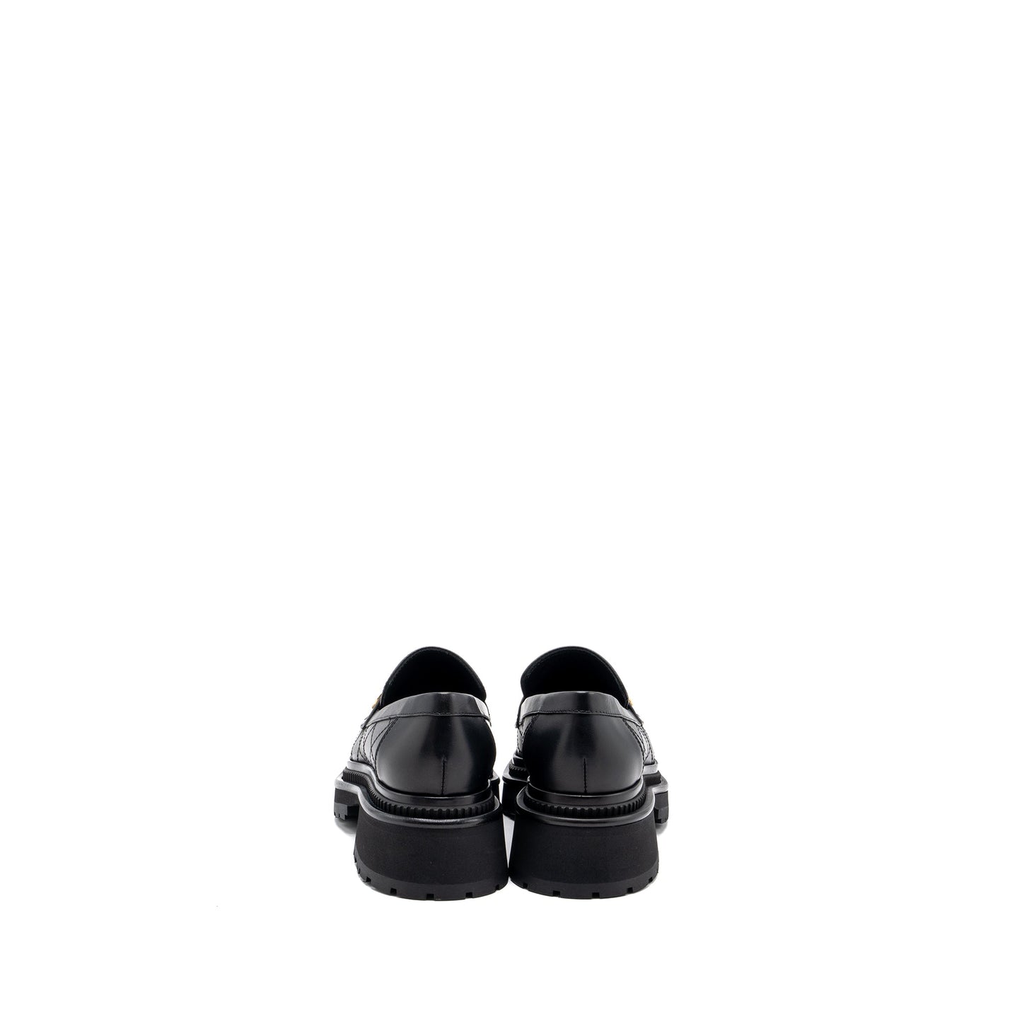 Chanel size 36.5 CC logo loafer black GHW