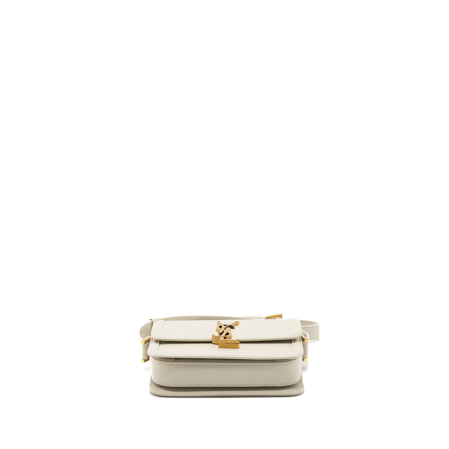Saint Laurent Small Solferino Satchel Crossbody Purse White