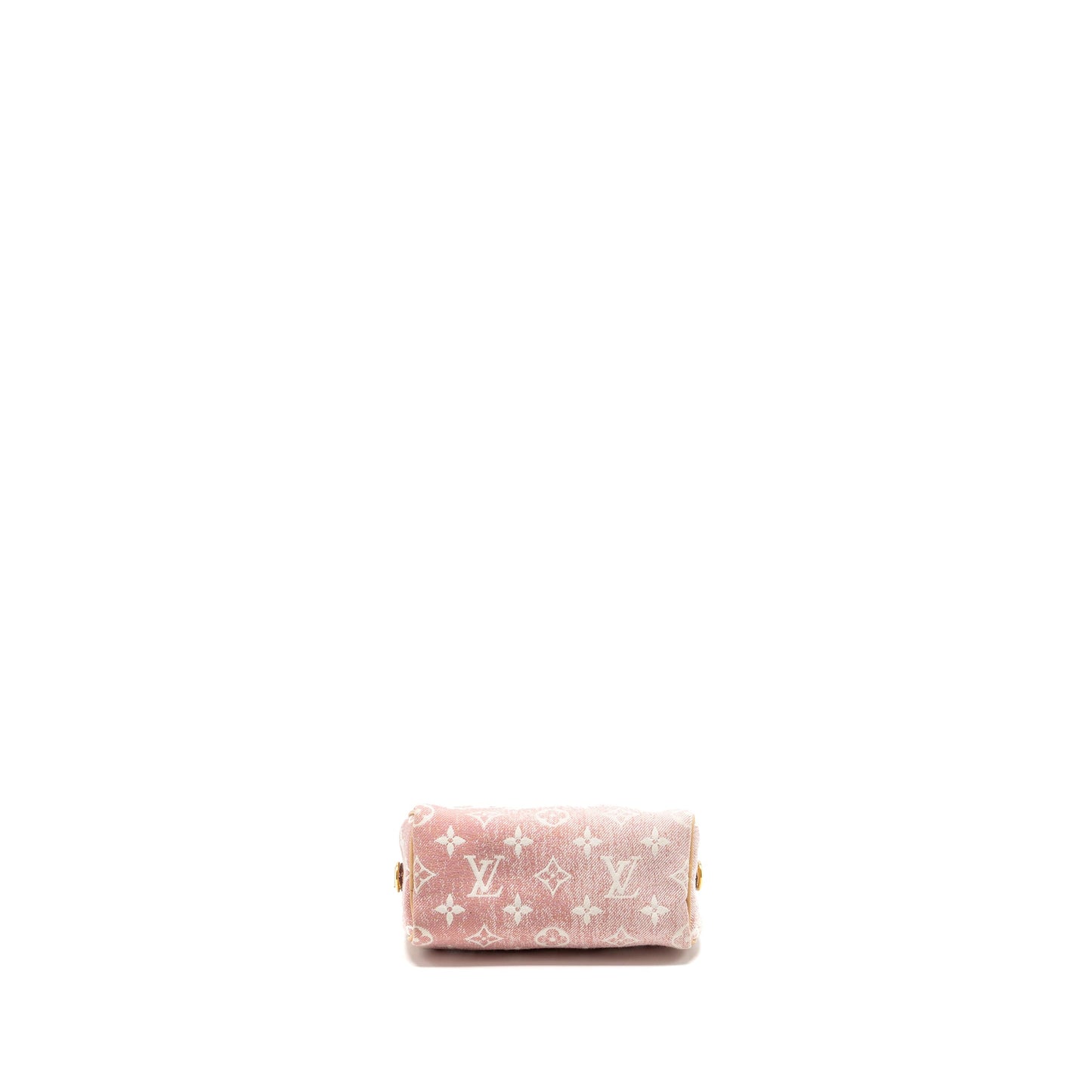 Louis Vuitton Nano Speedy Monogram Jacquard Denim Pink