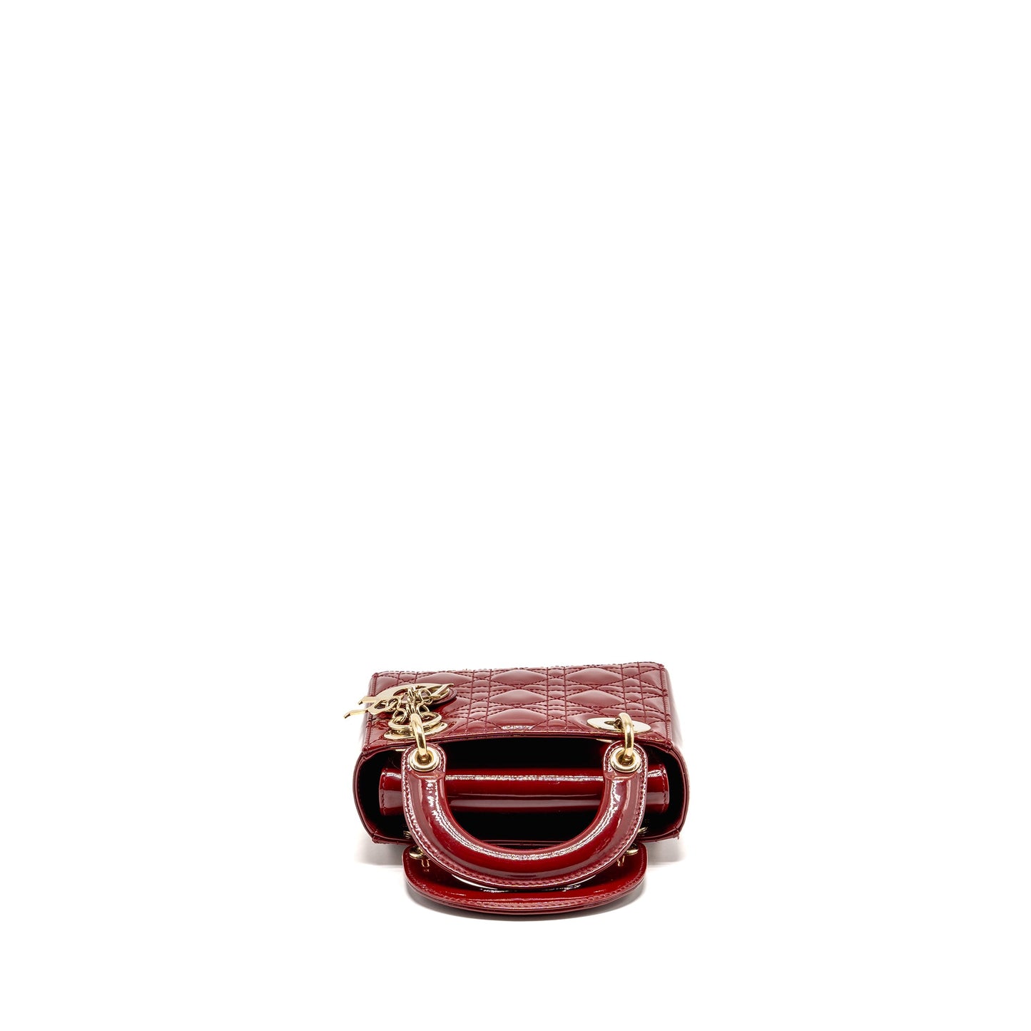 Dior Mini Lady dior patent leather red