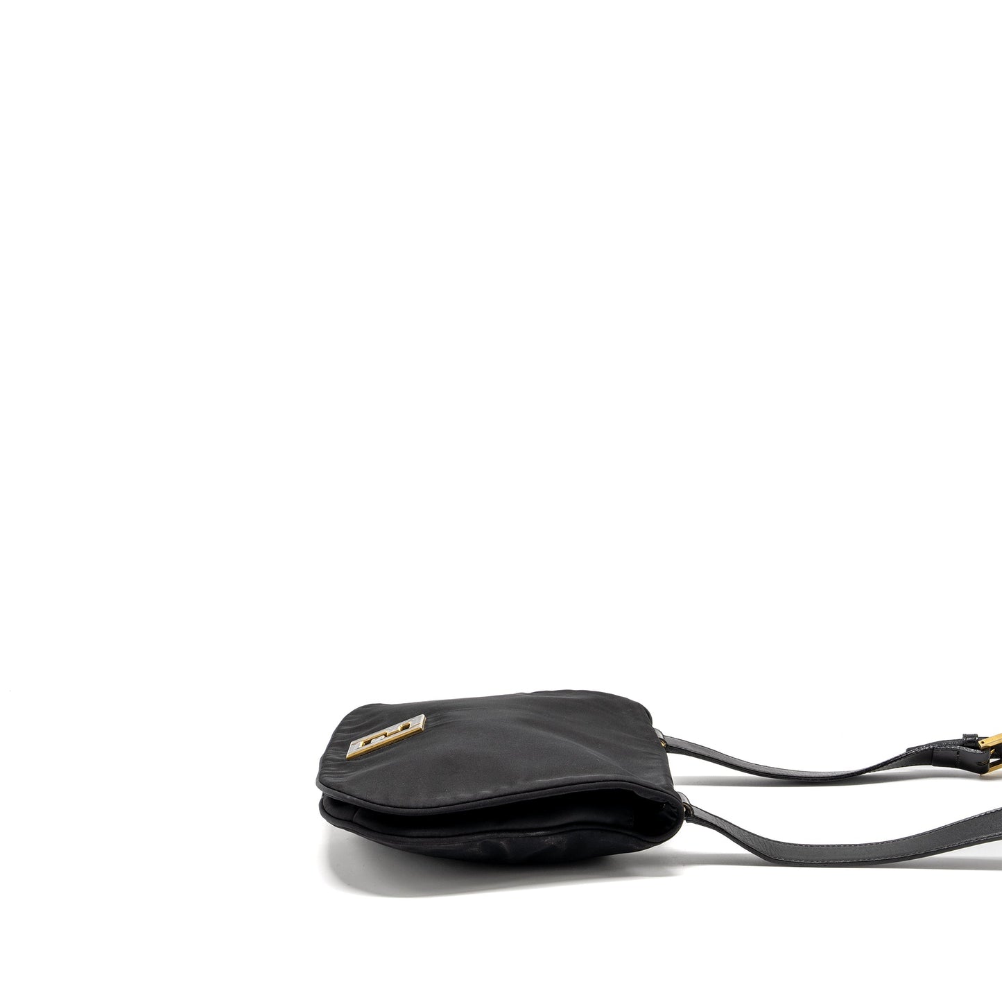 Fendi Vintage Flap Mini Purse Nylon Black
