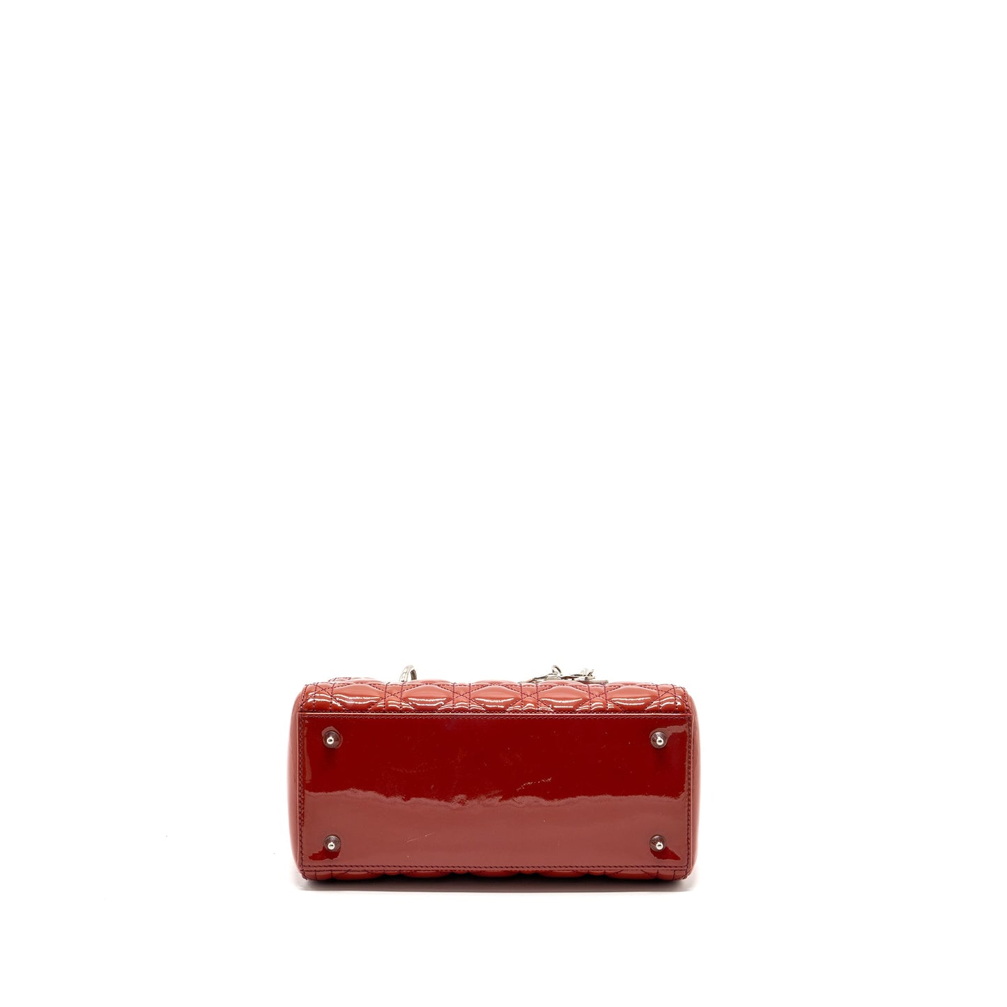 dior medium lady dior patent dark pink